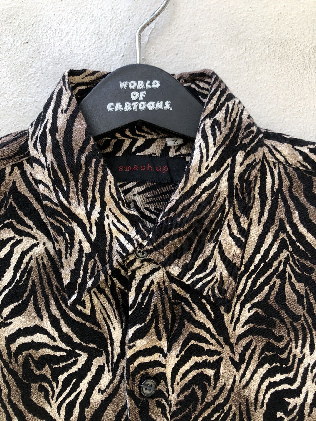 Vintage Vintage 90s Smash Up Japan Bengal Tiger Button Shirt Size US M / EU 48-50 / 2 - 2 Thumbnail