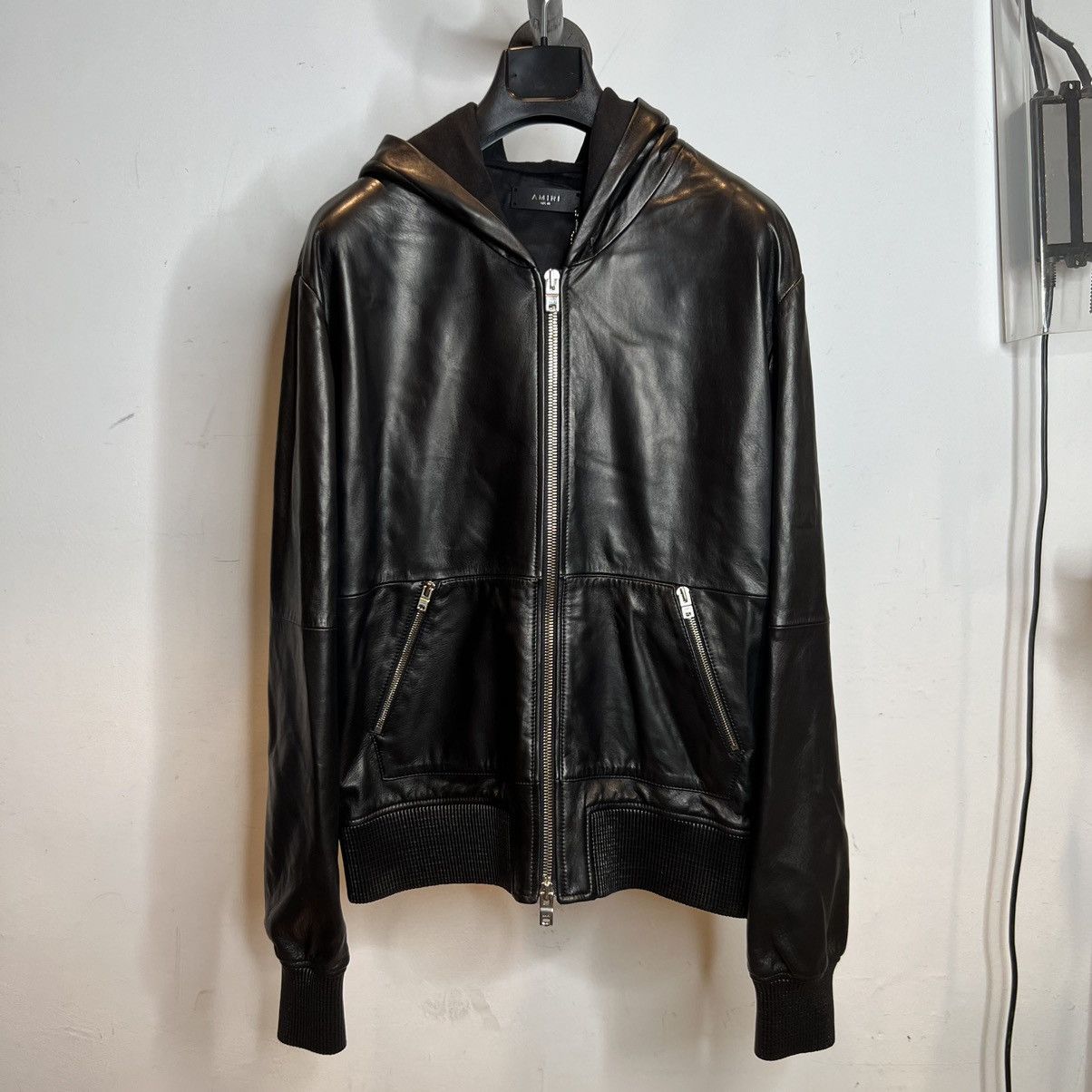 Amiri Leather Hoodie