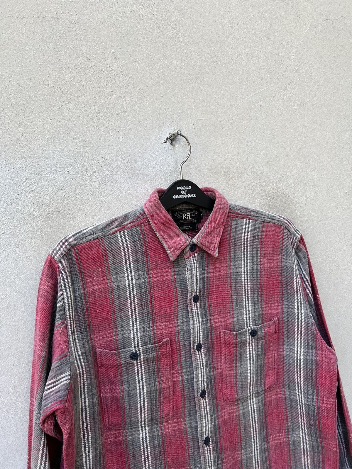 RRL Ralph Lauren × Vintage Vintage 90s RRL Faded Flannel Shirt Size US M / EU 48-50 / 2 - 4 Thumbnail
