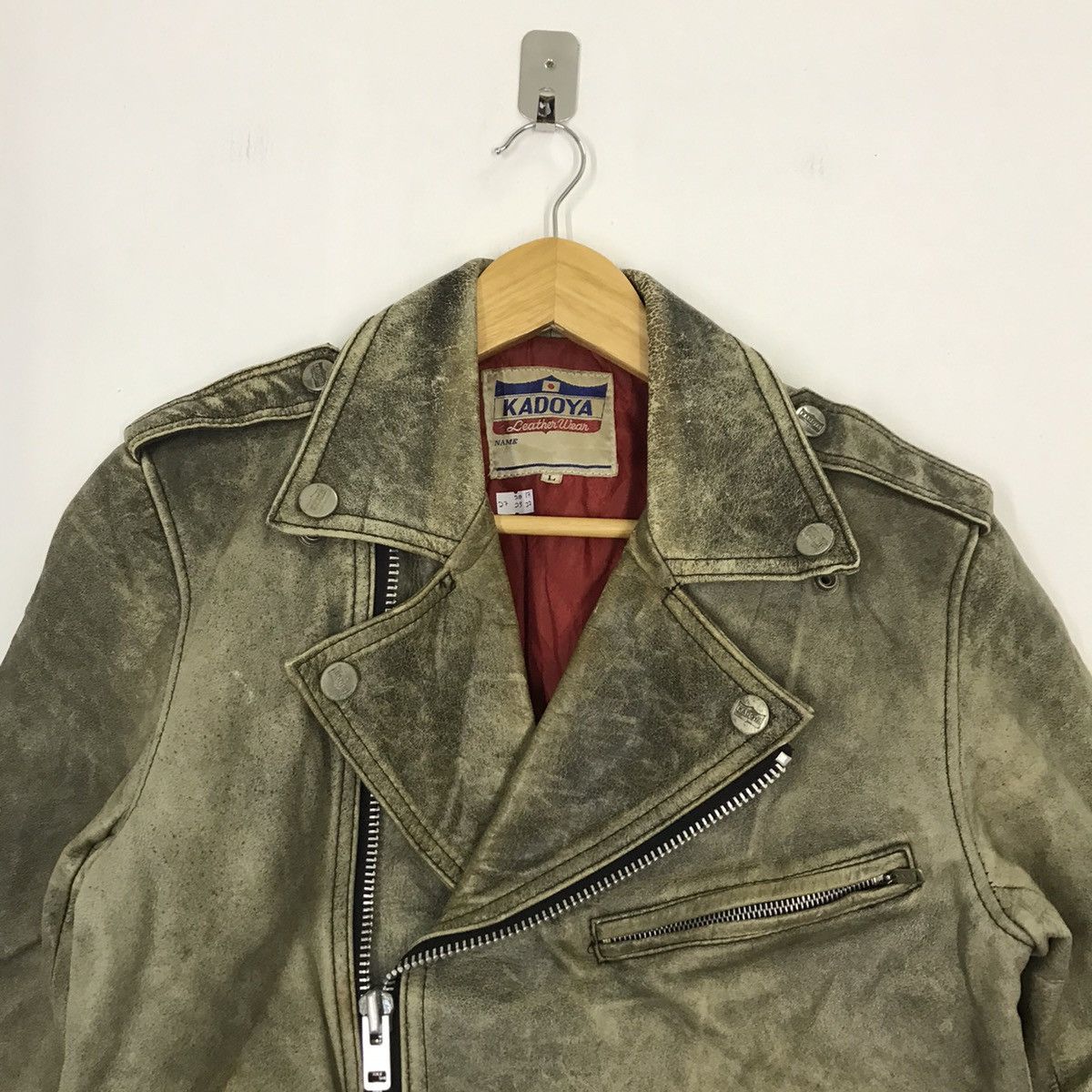 Gear for Sports × Japanese Brand × Kadoya 80s KADOYA LEATHER WEAR DOUBLE COLLAR BIKER JACKET Size US L / EU 52-54 / 3 - 2 Thumbnail