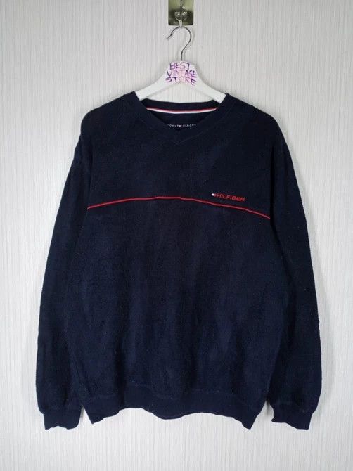 Tommy Hilfiger × Vintage Vintage Tommy Hilfiger Small Logo Fleece Sweatshirt Size US L / EU 52-54 / 3 - 2 Thumbnail
