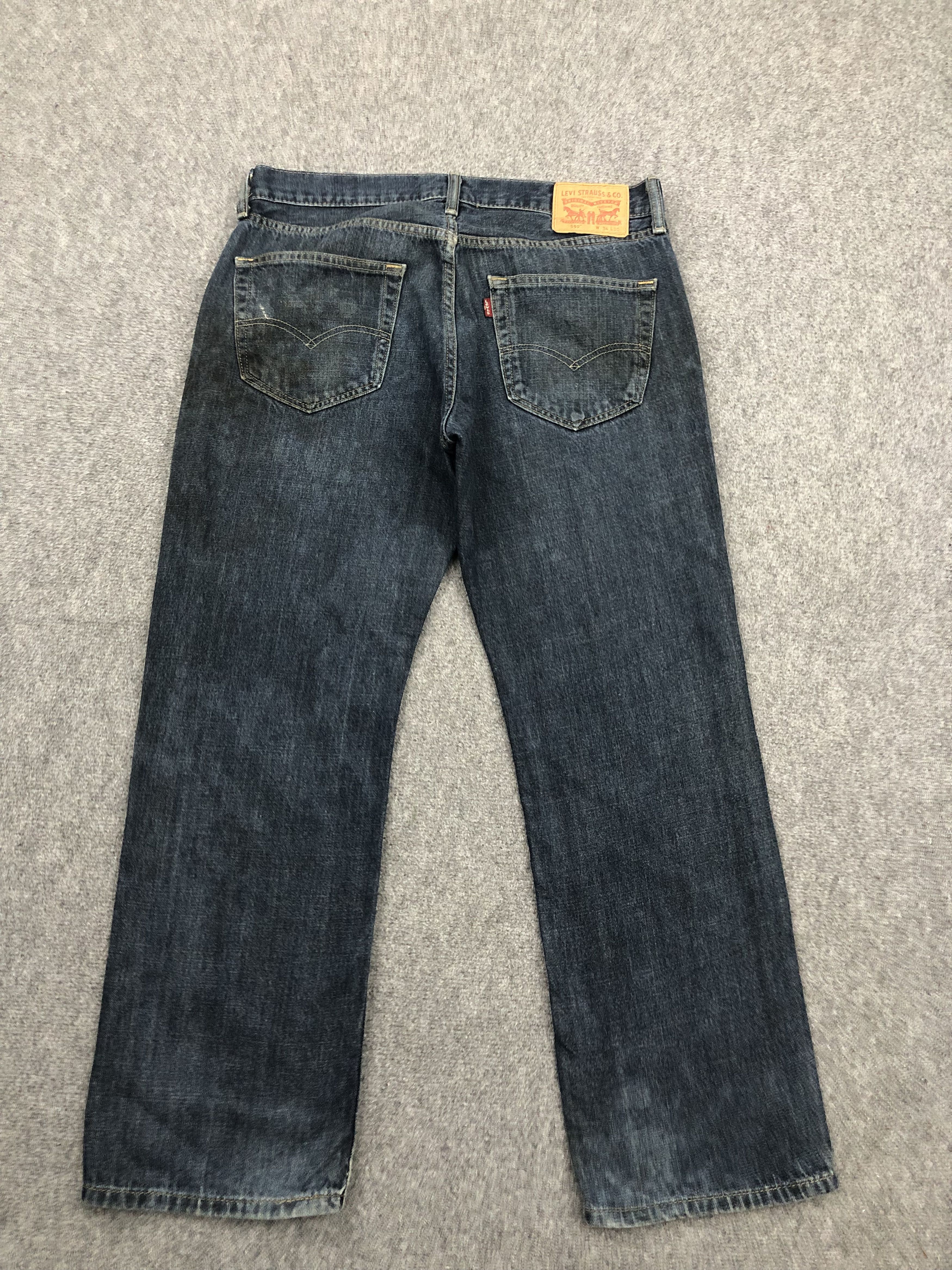 Levi's Vintage Levis 559 Blue Denim Jeans DP1562 Size US 35 - 3 Thumbnail
