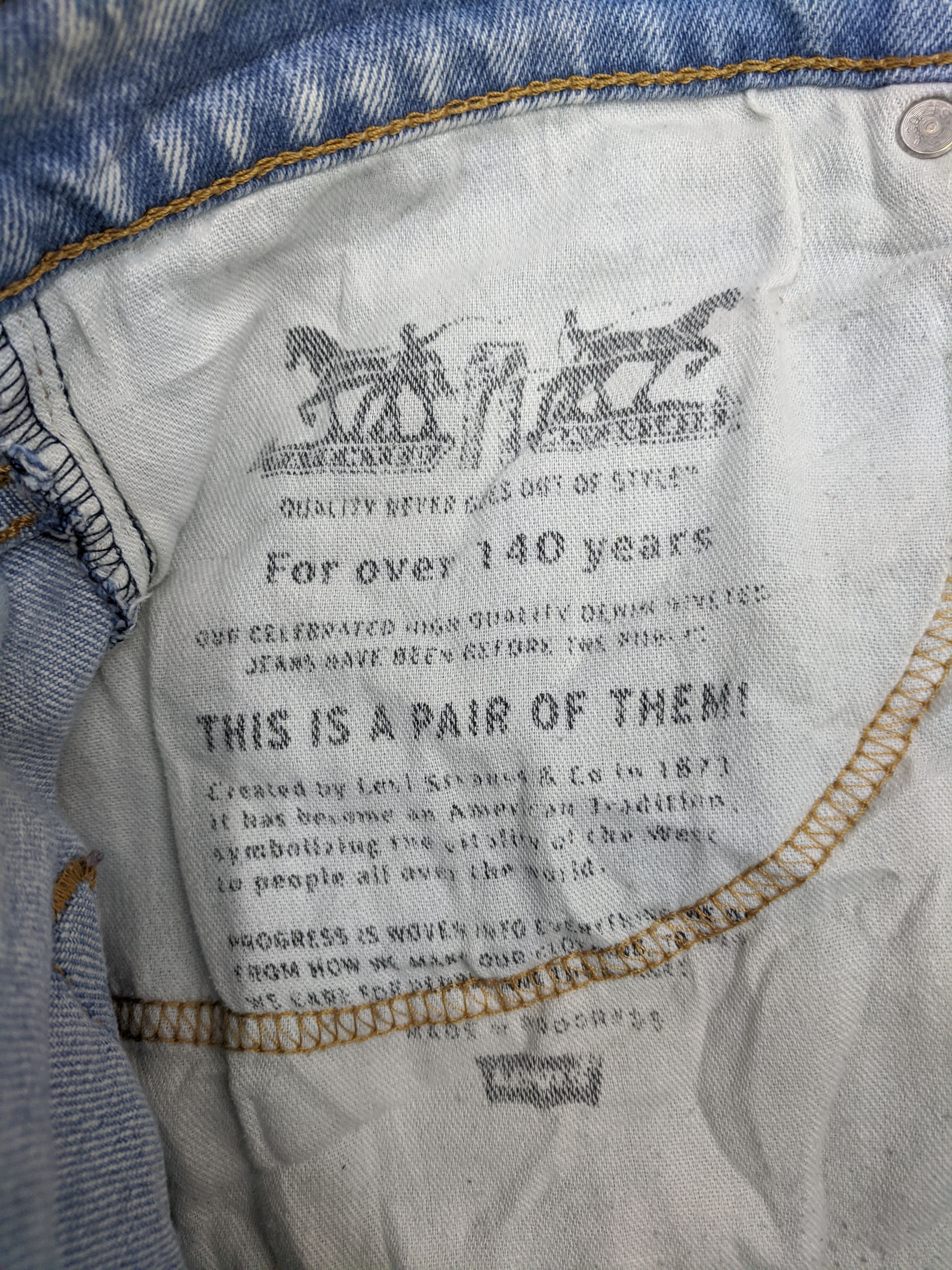 Levi's Vintage Levis 512 Jeans Acid Wash Style DP0852 Size US 39 - 15 Thumbnail