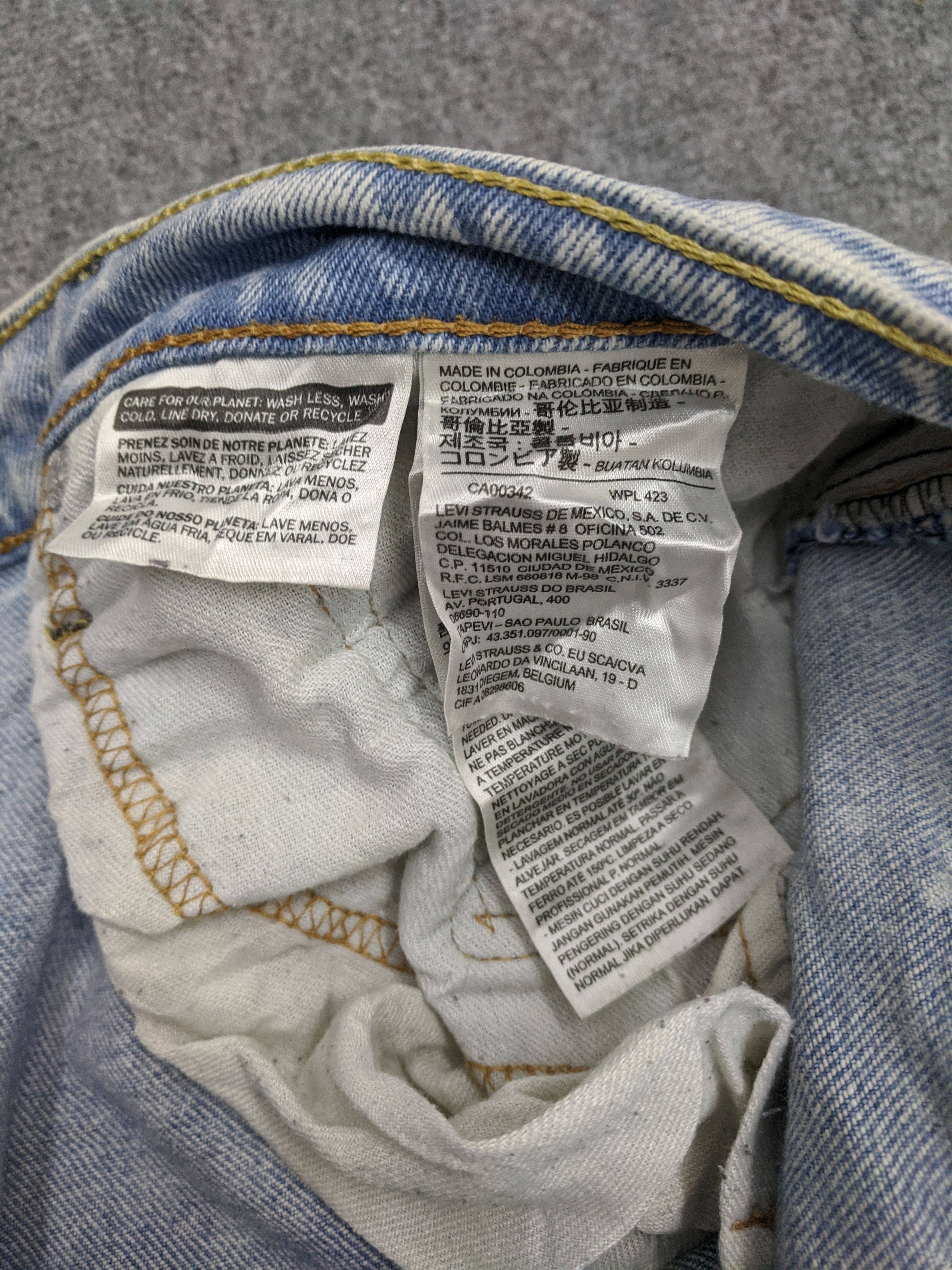 Levi's Vintage Levis 512 Jeans Acid Wash Style DP0852 Size US 39 - 14 Thumbnail