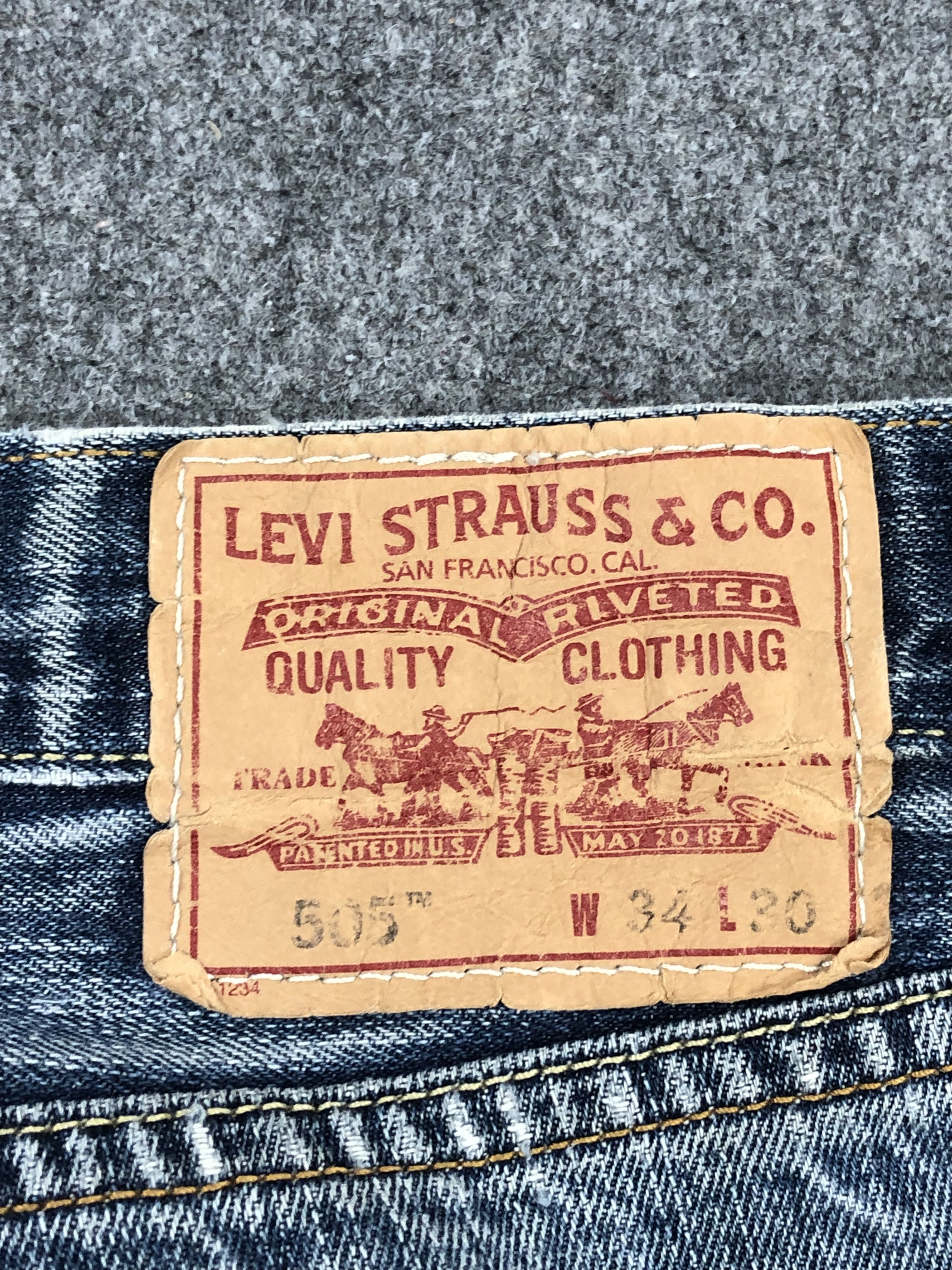 Levi's Faded Blue Vintage Levis 505 Jeans DP1575 Size US 36 / EU 52 - 5 Thumbnail