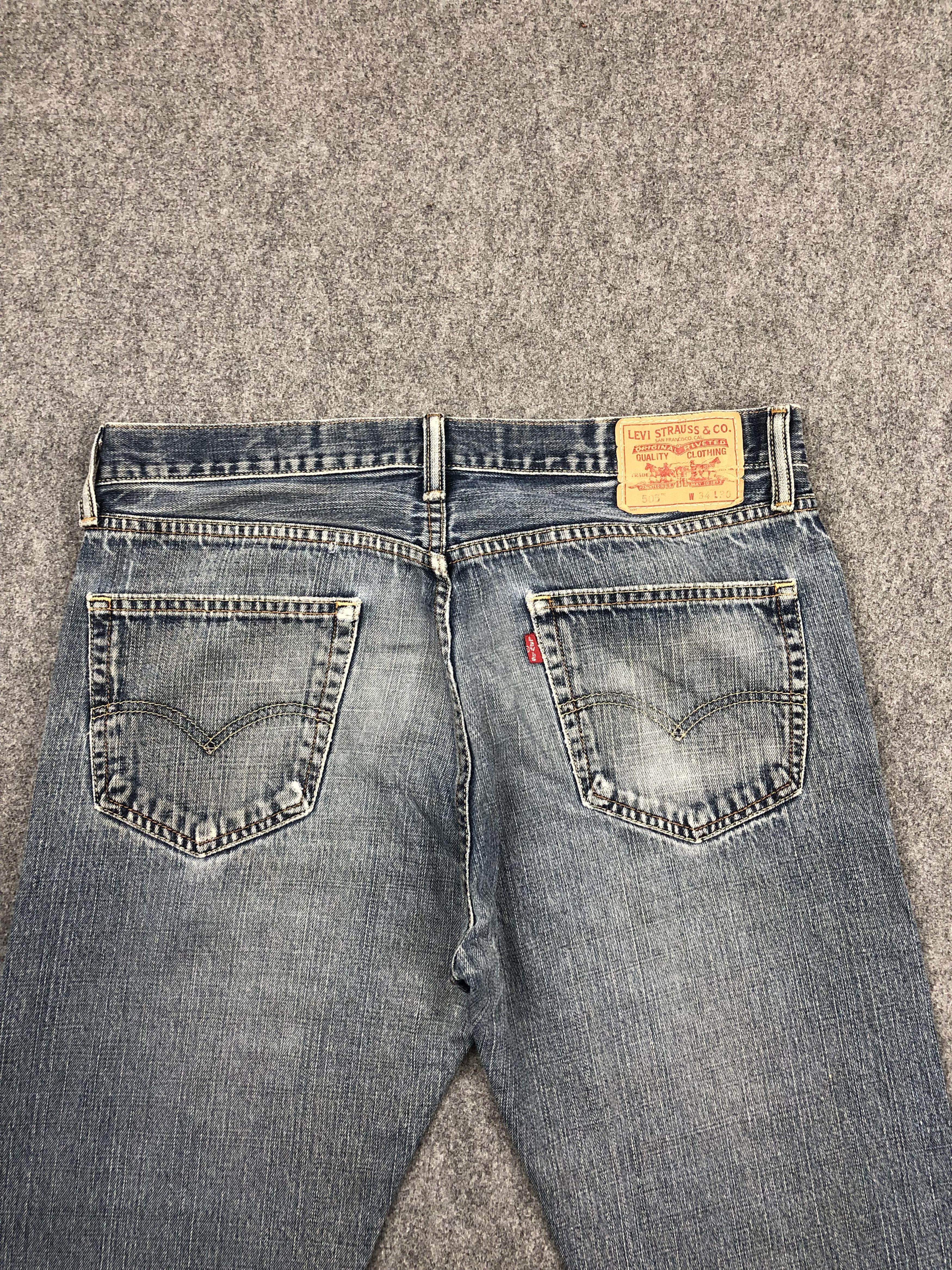 Levi's Faded Blue Vintage Levis 505 Jeans DP1575 Size US 36 / EU 52 - 4 Thumbnail