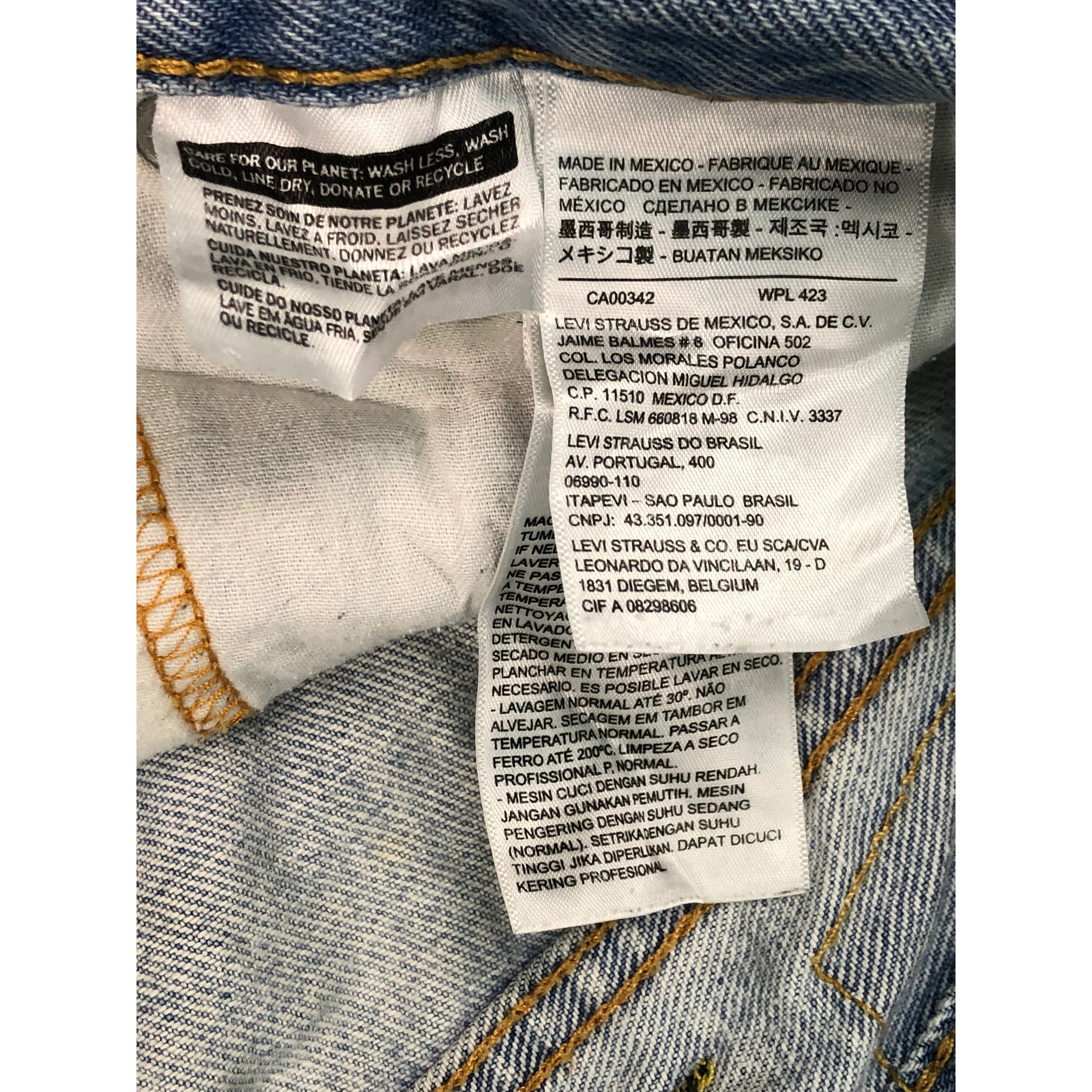 Levi's Vintage Levis 511 Skinny Lightwash Jeans DP0255 Size US 40 / EU 56 - 6 Thumbnail