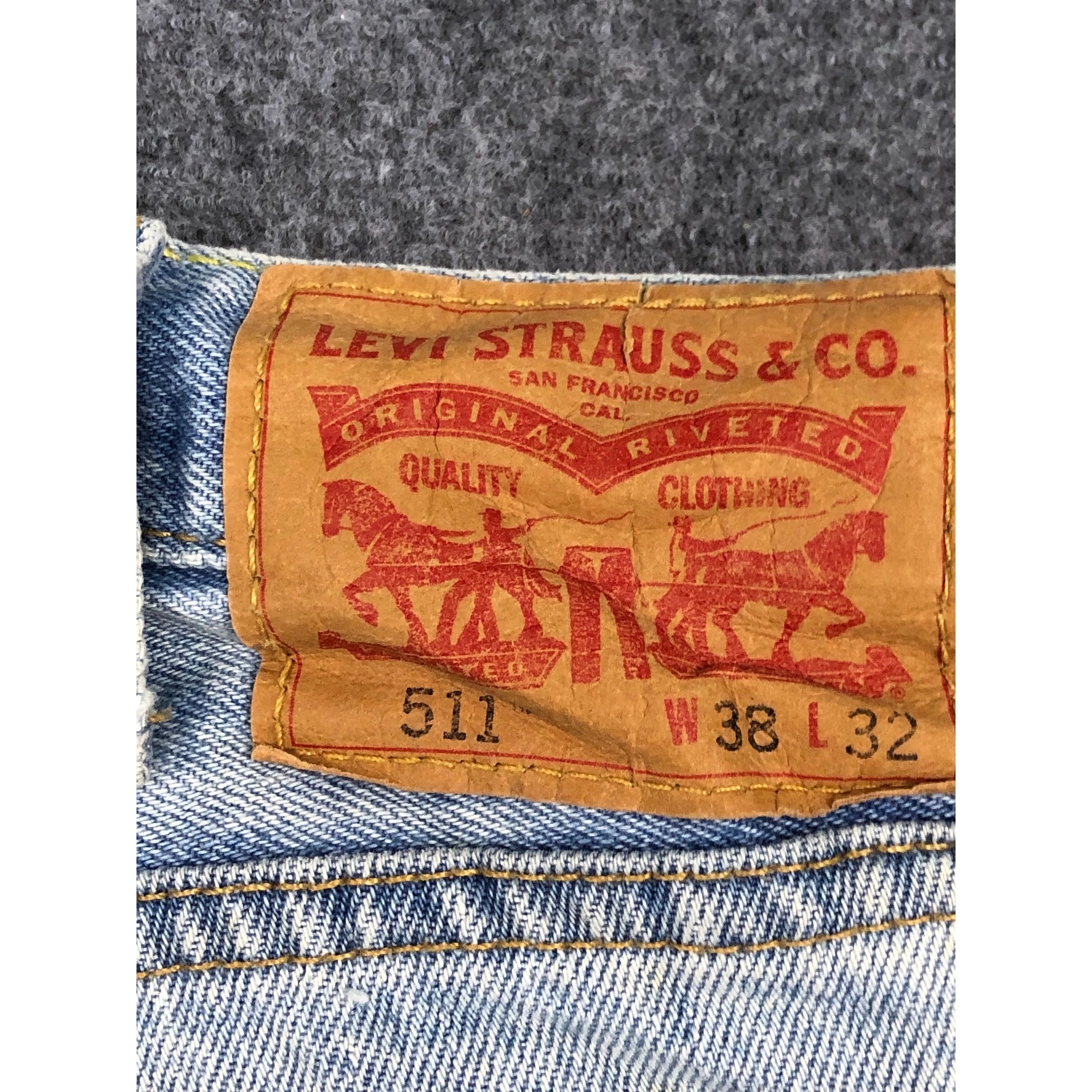 Levi's Vintage Levis 511 Skinny Lightwash Jeans DP0255 Size US 40 / EU 56 - 5 Thumbnail