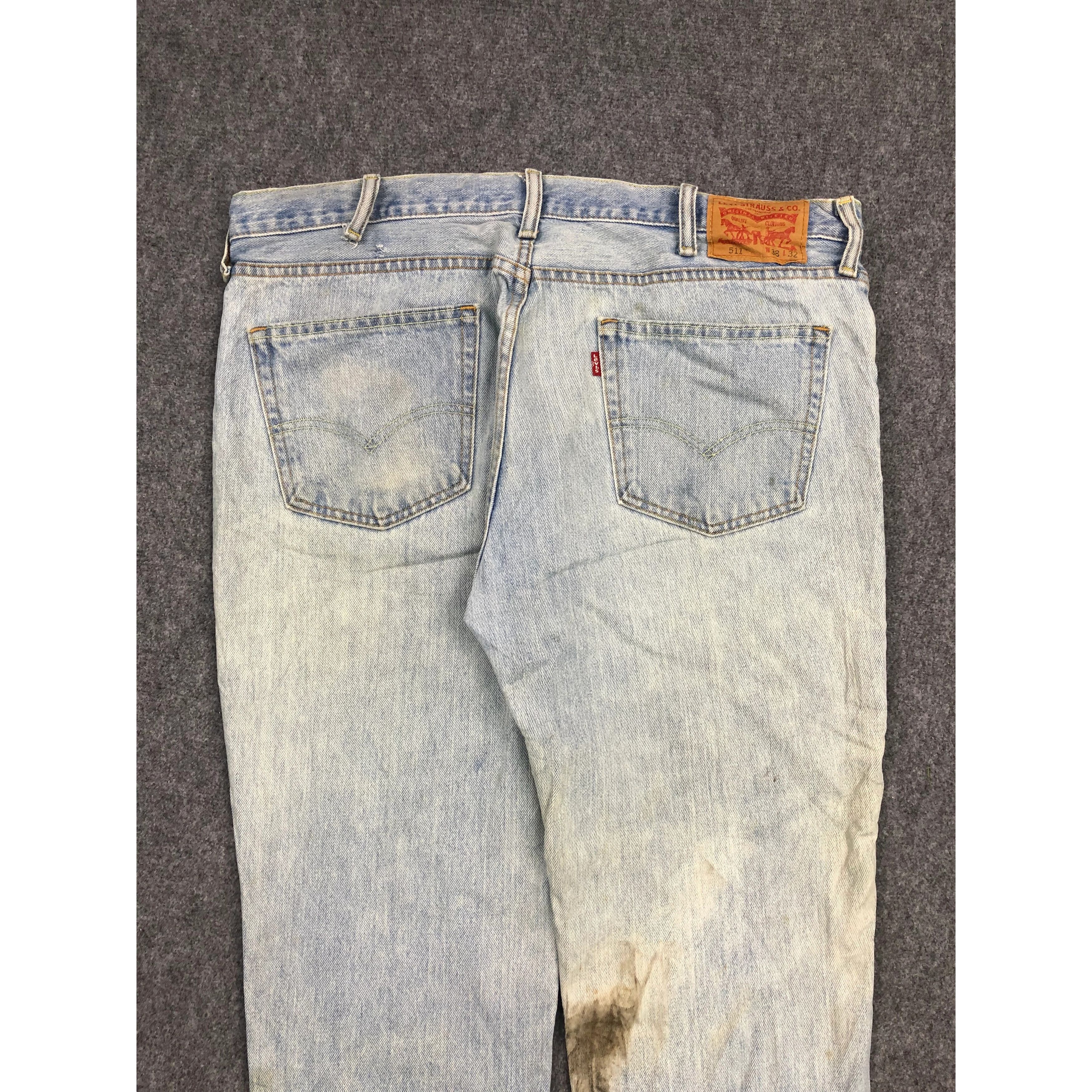 Levi's Vintage Levis 511 Skinny Lightwash Jeans DP0255 Size US 40 / EU 56 - 4 Thumbnail