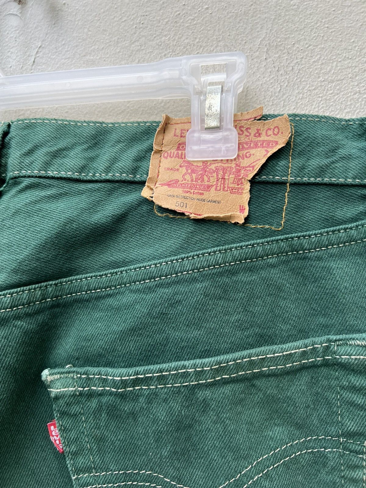 Levi's × Vintage Vintage 80s Levi’s 501 Faded Green Denim Jeans Size US 36 / EU 52 - 16 Thumbnail