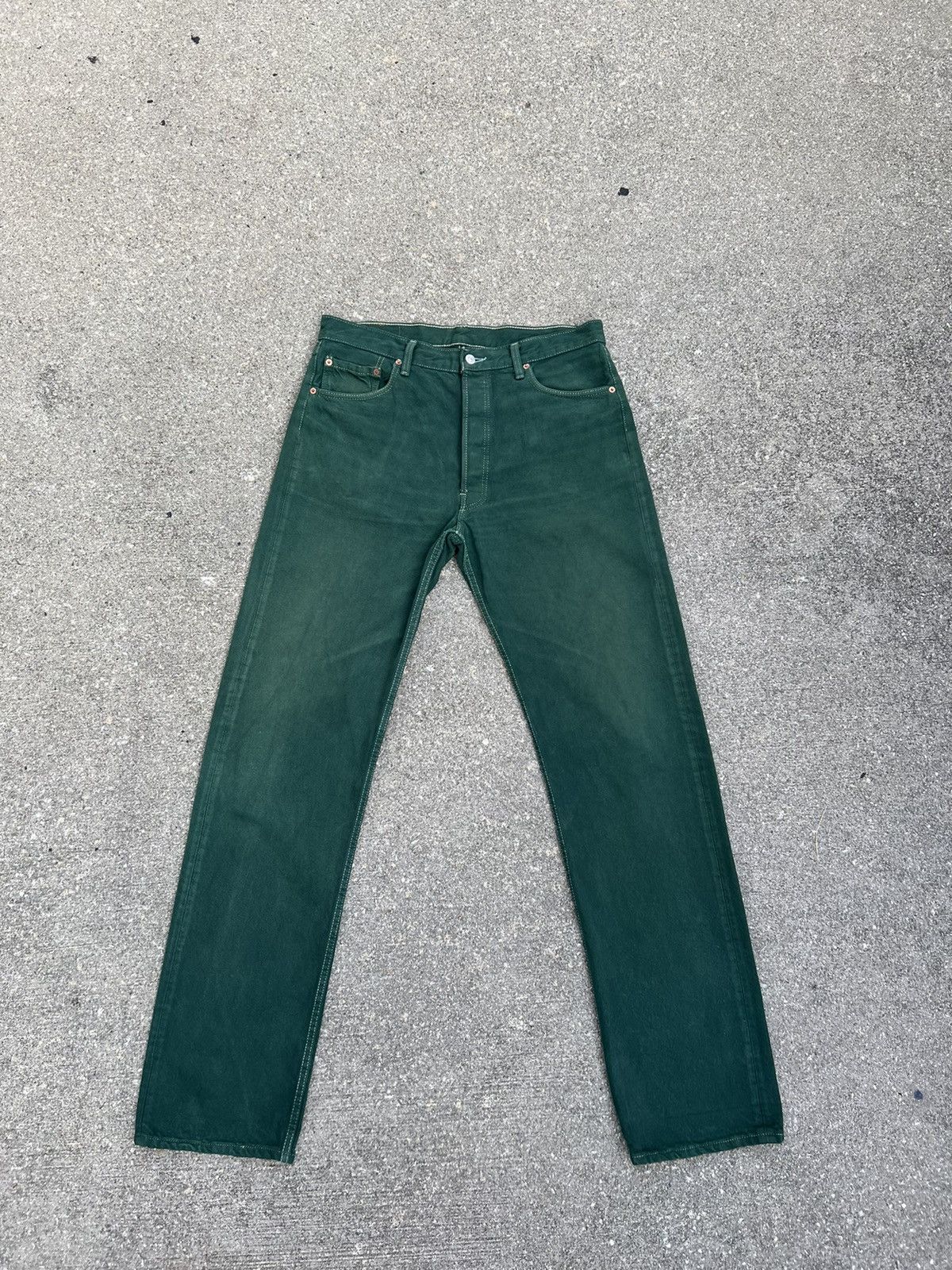 Levi's × Vintage Vintage 80s Levi’s 501 Faded Green Denim Jeans Size US 36 / EU 52 - 1 Thumbnail