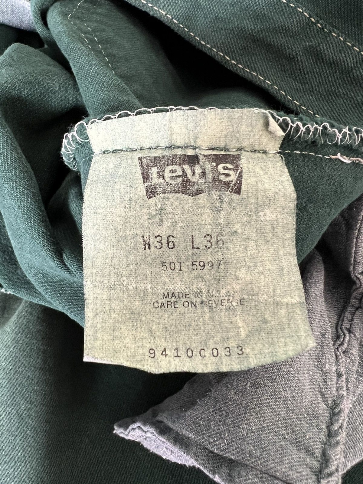Levi's × Vintage Vintage 80s Levi’s 501 Faded Green Denim Jeans Size US 36 / EU 52 - 18 Thumbnail