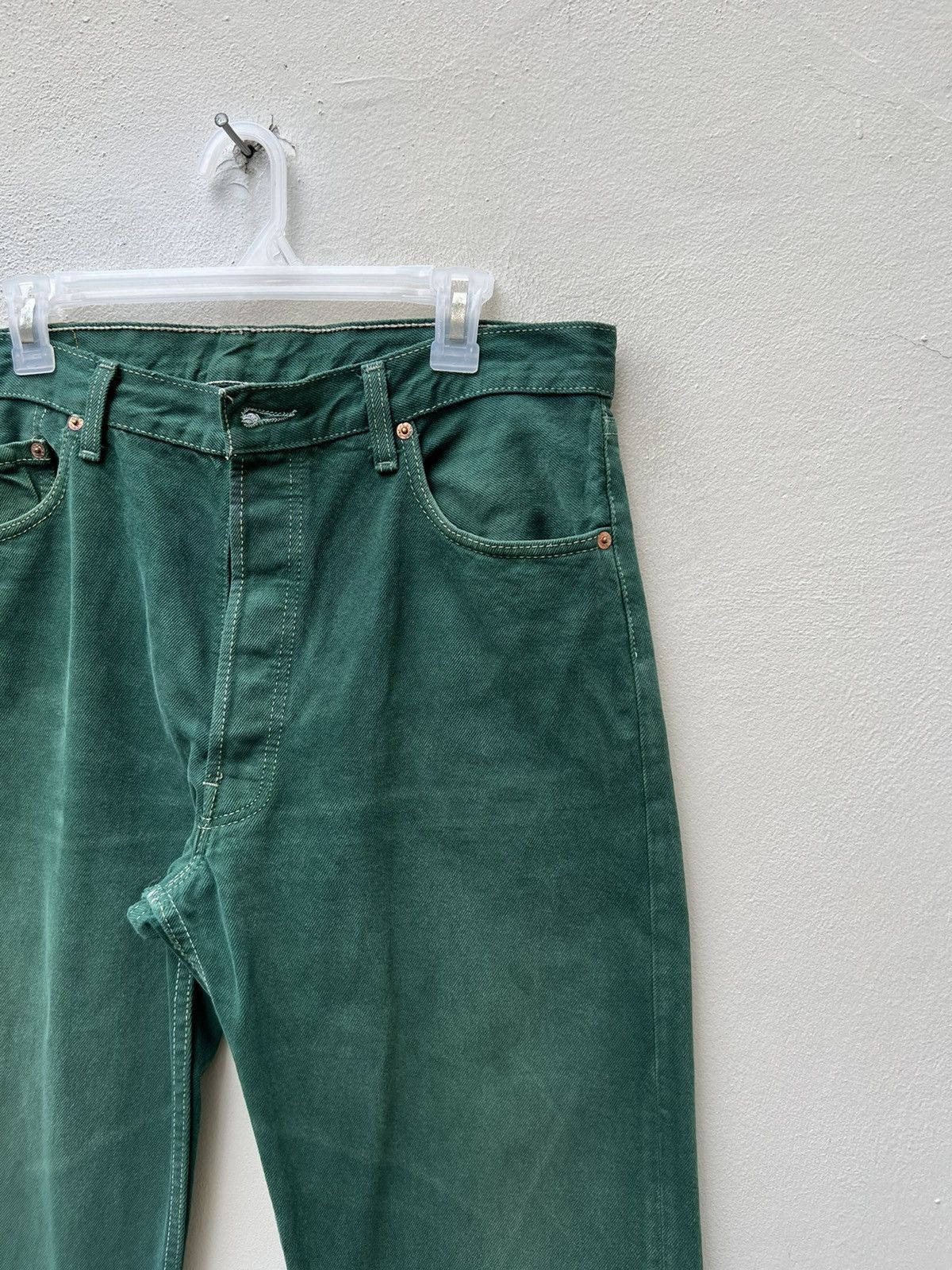 Levi's × Vintage Vintage 80s Levi’s 501 Faded Green Denim Jeans Size US 36 / EU 52 - 8 Thumbnail