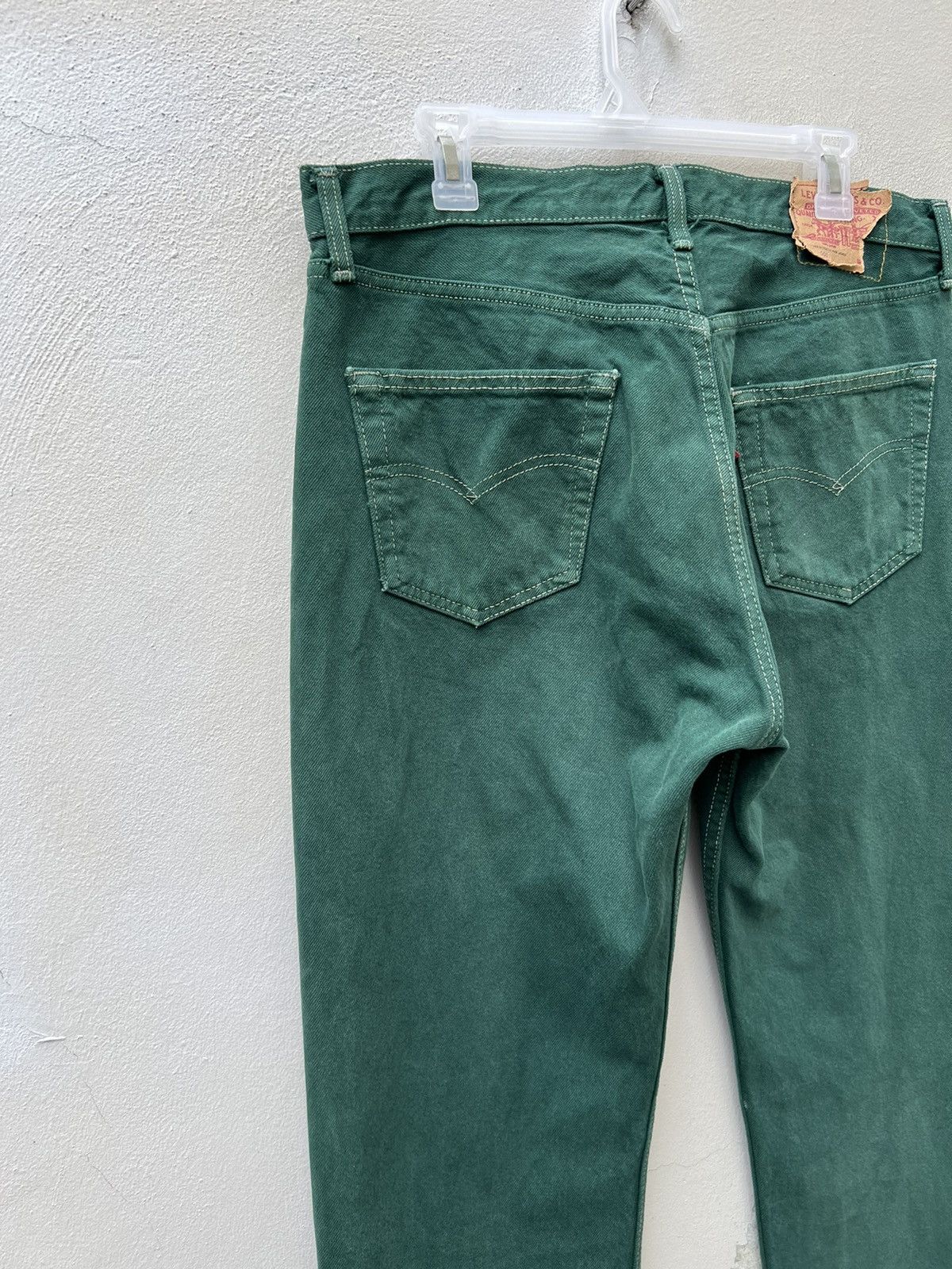 Levi's × Vintage Vintage 80s Levi’s 501 Faded Green Denim Jeans Size US 36 / EU 52 - 13 Thumbnail