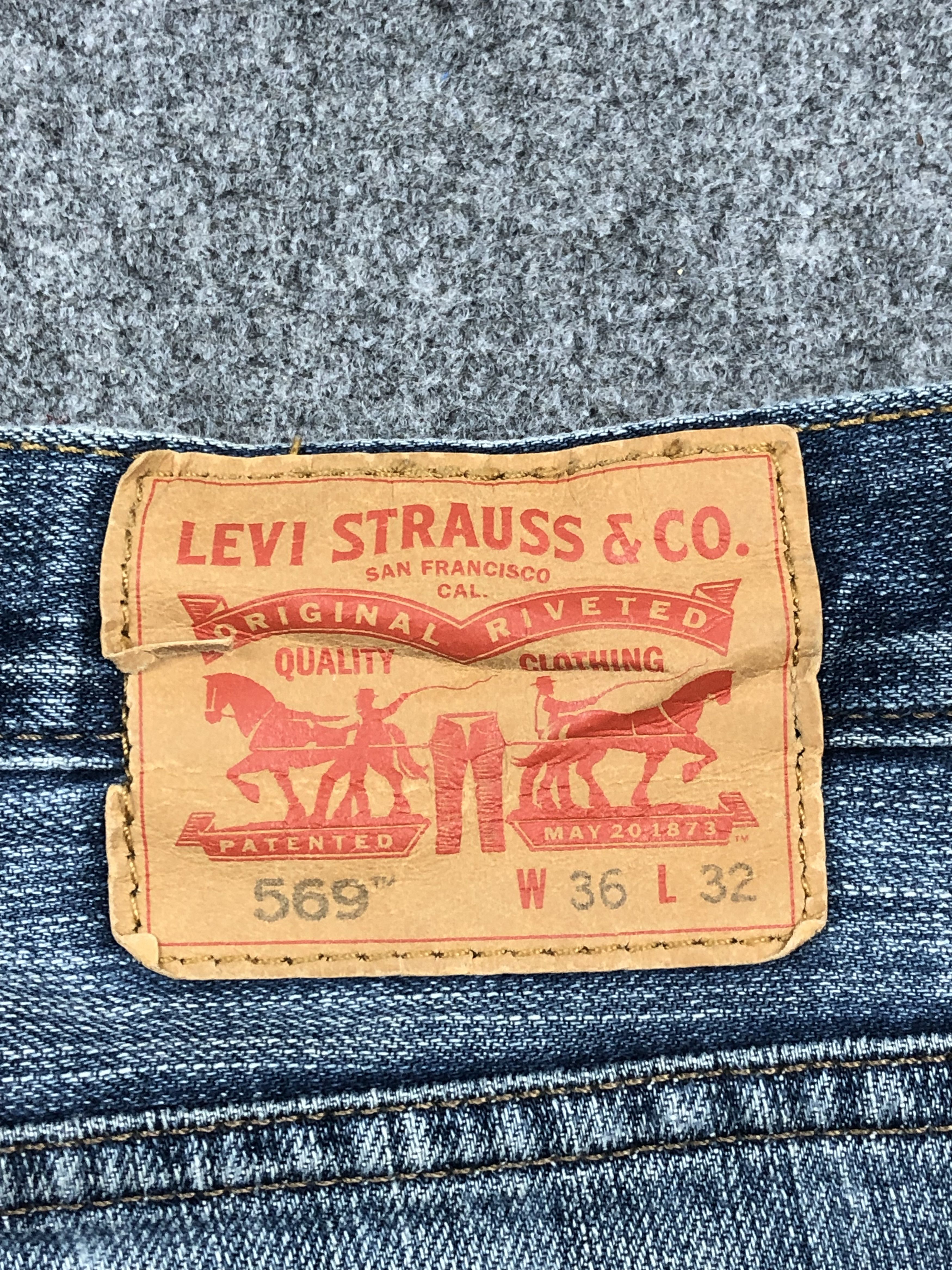 Levi's Vintage Levis 569 Faded Blue Jeans DP1611 Size US 39 - 5 Thumbnail