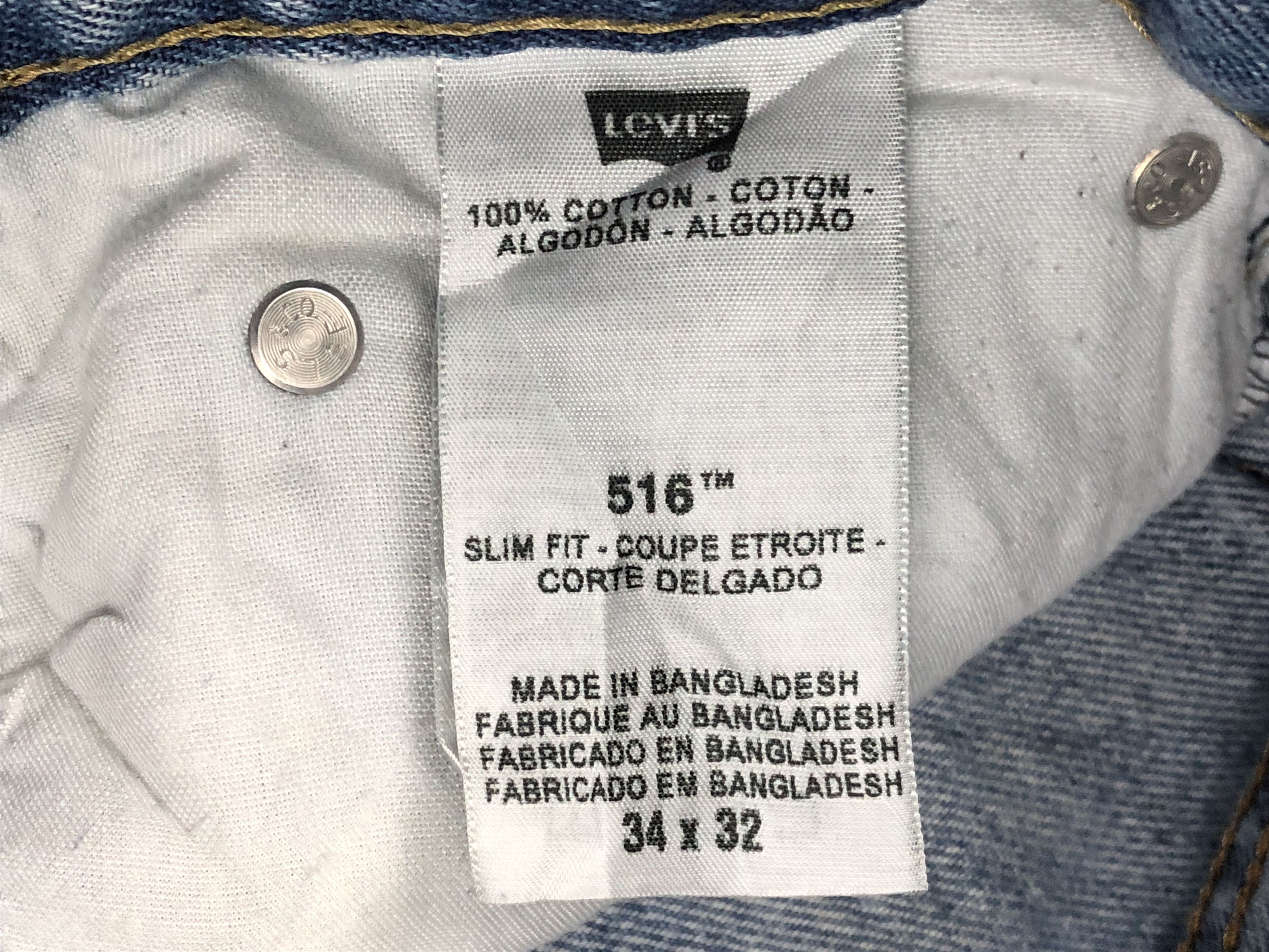 Levi's Vintage Levis 516 Faded Jeans DP1616 Size US 35 - 8 Thumbnail