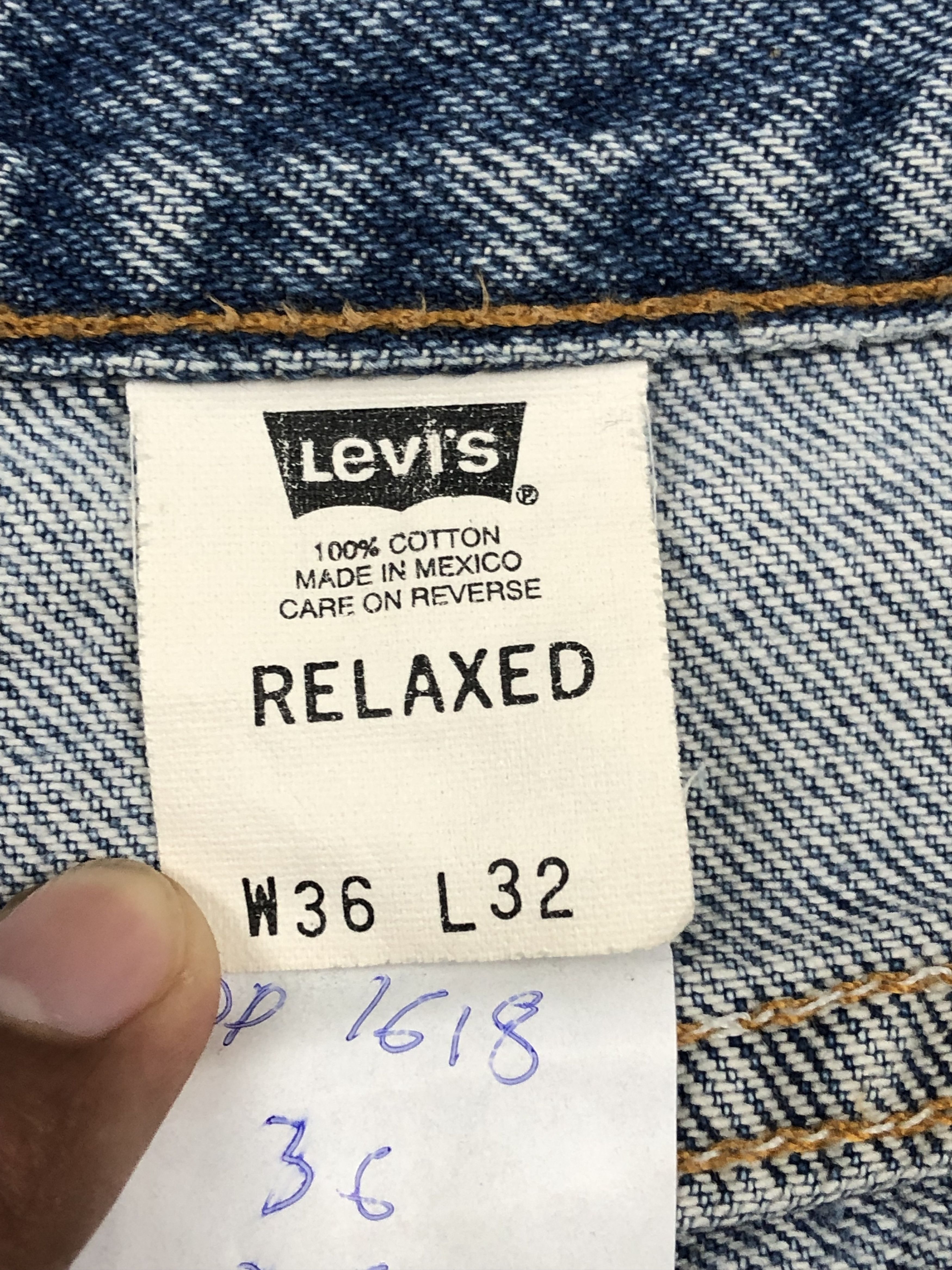 Levi's Vintage 90s Levis 540 Faded Blue Jeans DP1618 Size US 36 / EU 52 - 7 Thumbnail