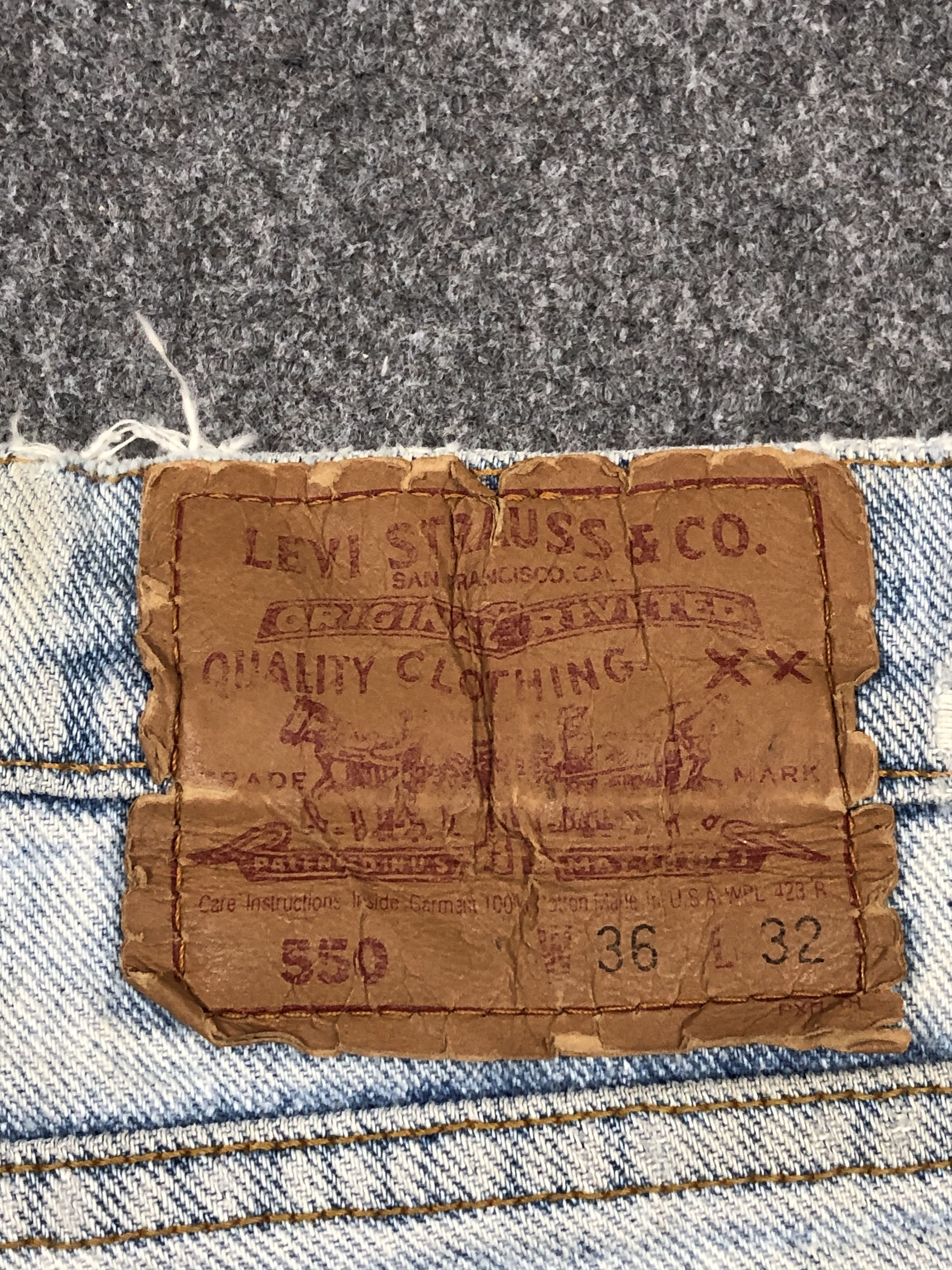 Levi's Vintage 90s Levis 550 Light Wash Jeans DP1620 Size US 35 - 5 Thumbnail