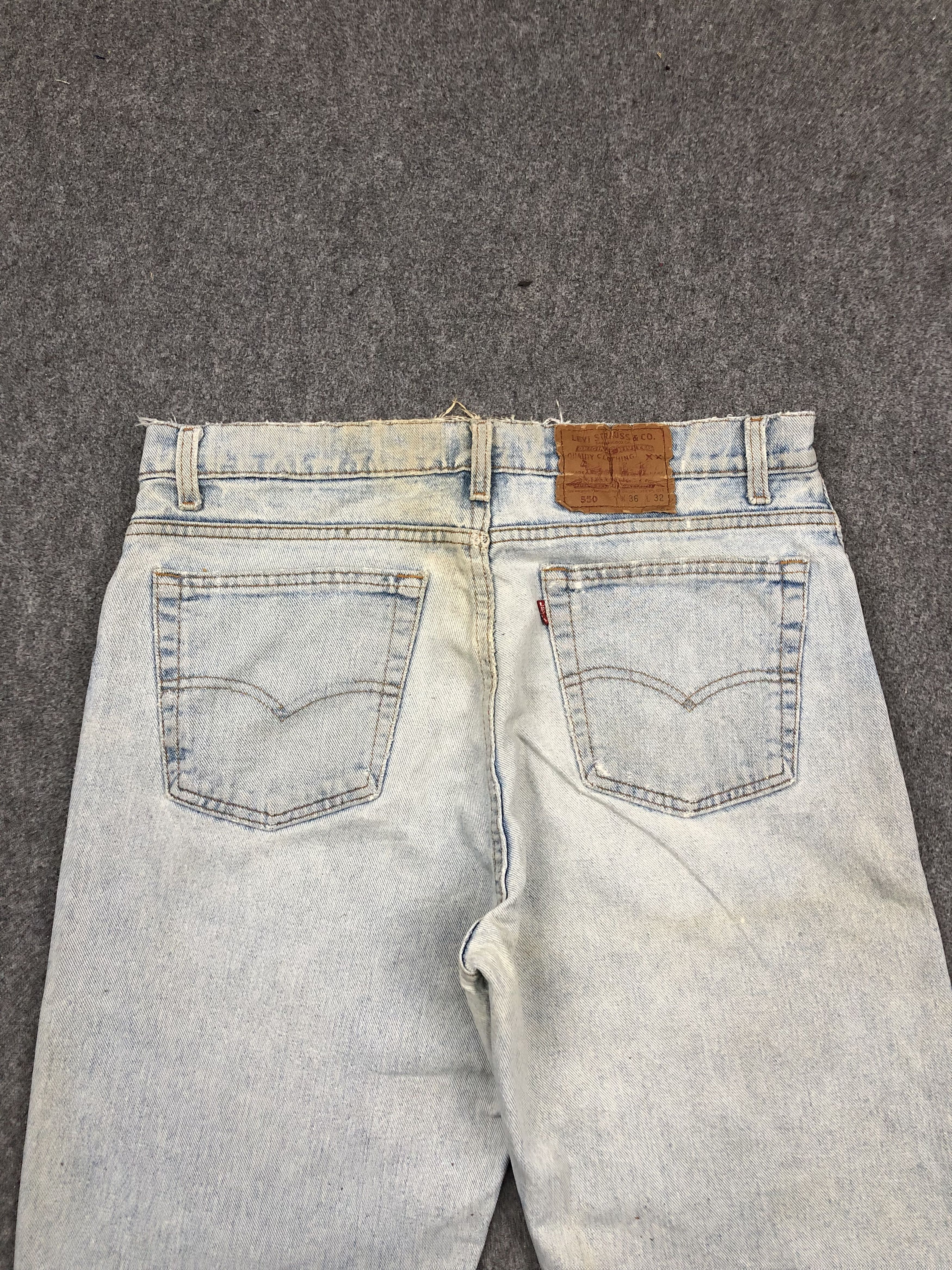 Levi's Vintage 90s Levis 550 Light Wash Jeans DP1620 Size US 35 - 4 Thumbnail