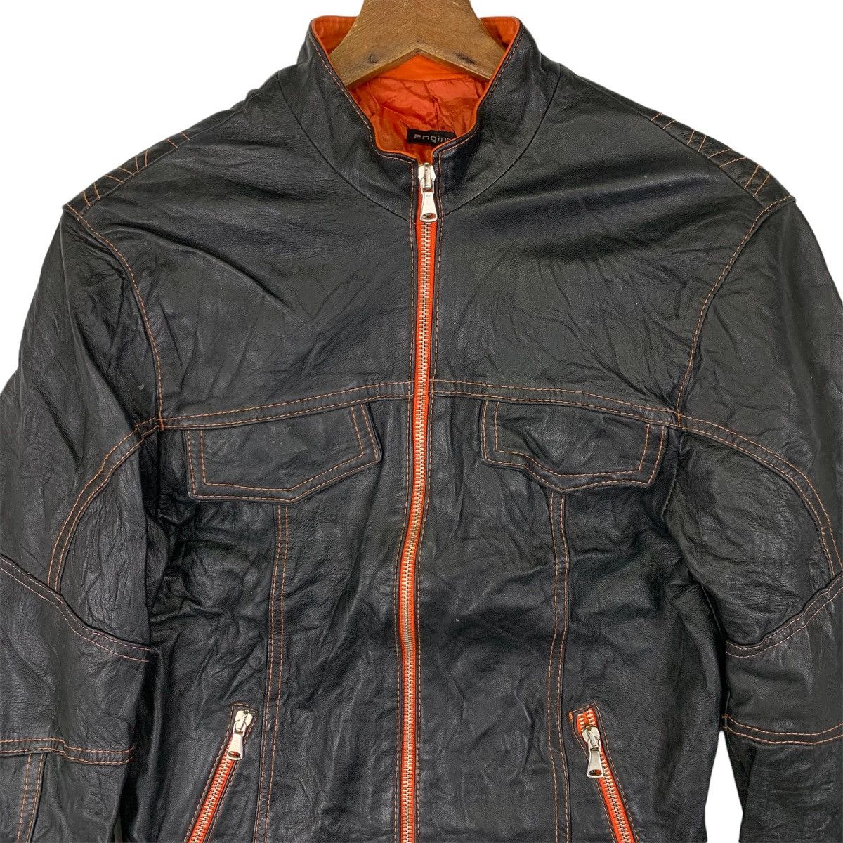 Genuine Leather Vintage Engine Vera Pelle Racing Leather Jacket Size US S / EU 44-46 / 1 - 2 Thumbnail