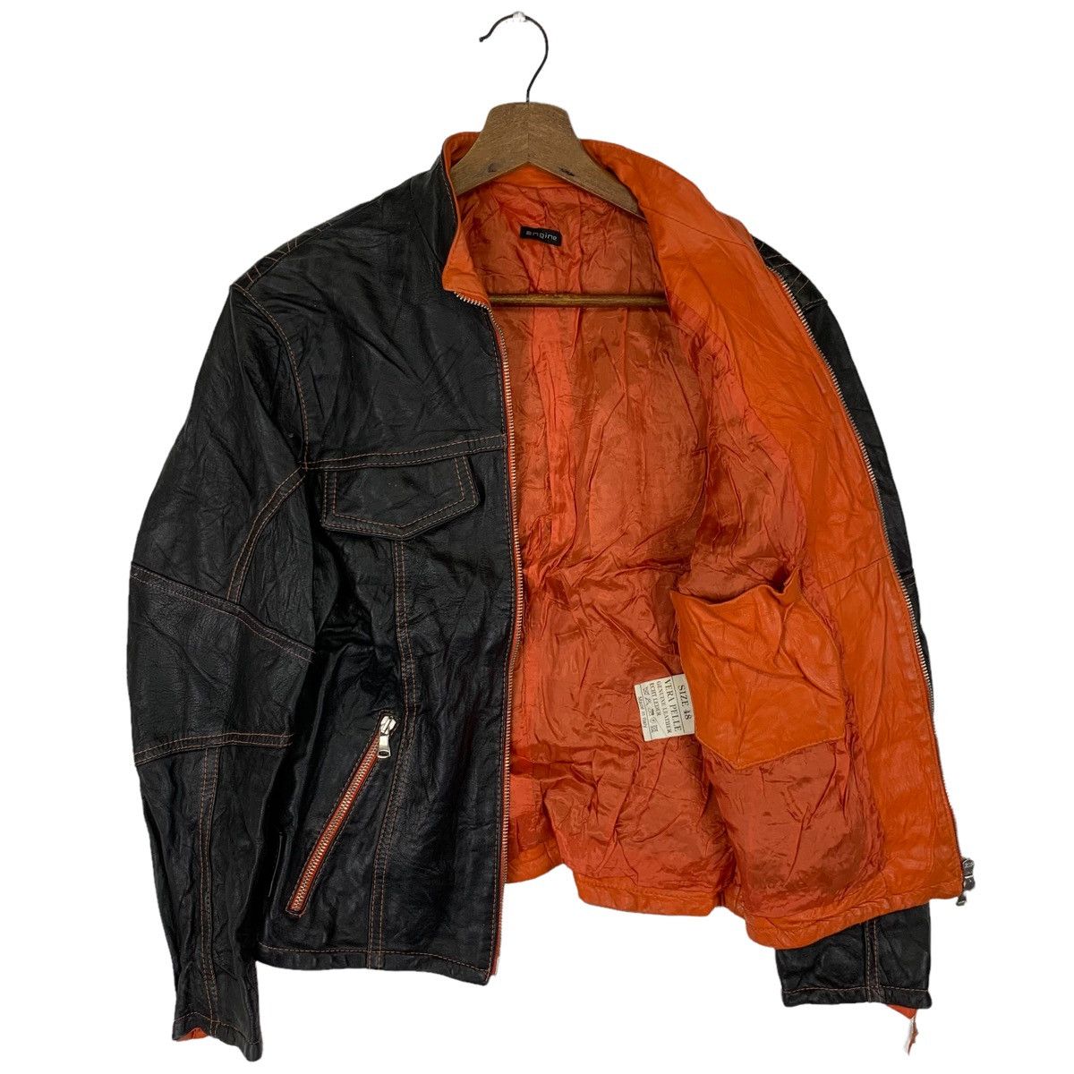 Genuine Leather Vintage Engine Vera Pelle Racing Leather Jacket Size US S / EU 44-46 / 1 - 4 Thumbnail