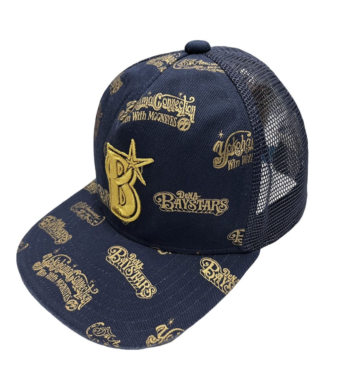 Japanese Brand 🔥RARE🔥 Yokohama DeNA BayStars x MOONEYES Trucker Hat Size ONE SIZE - 3 Thumbnail