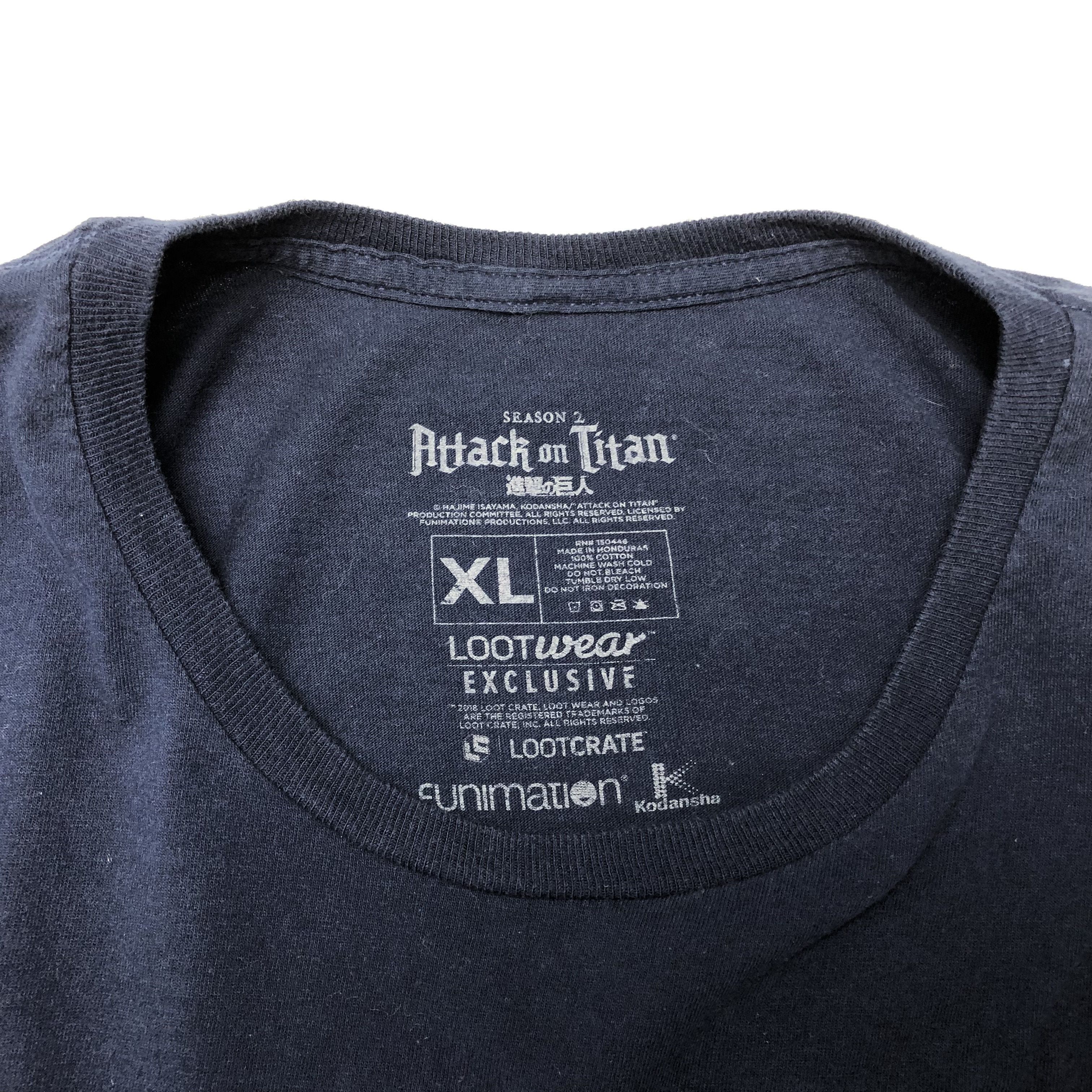 Anime × Japanese Brand Vintage Attack Of Titan Nice Design Japan Anima Tshirt Size US XL / EU 56 / 4 - 4 Thumbnail