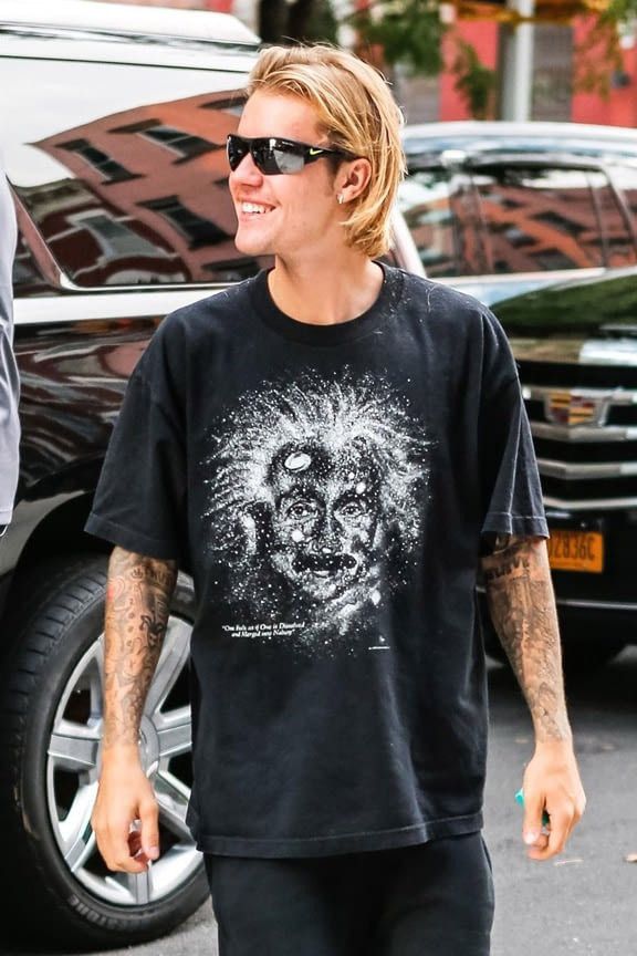 Vintage Vintage 90's Albert Einstein 1993 X Justin Bieber T-shirt