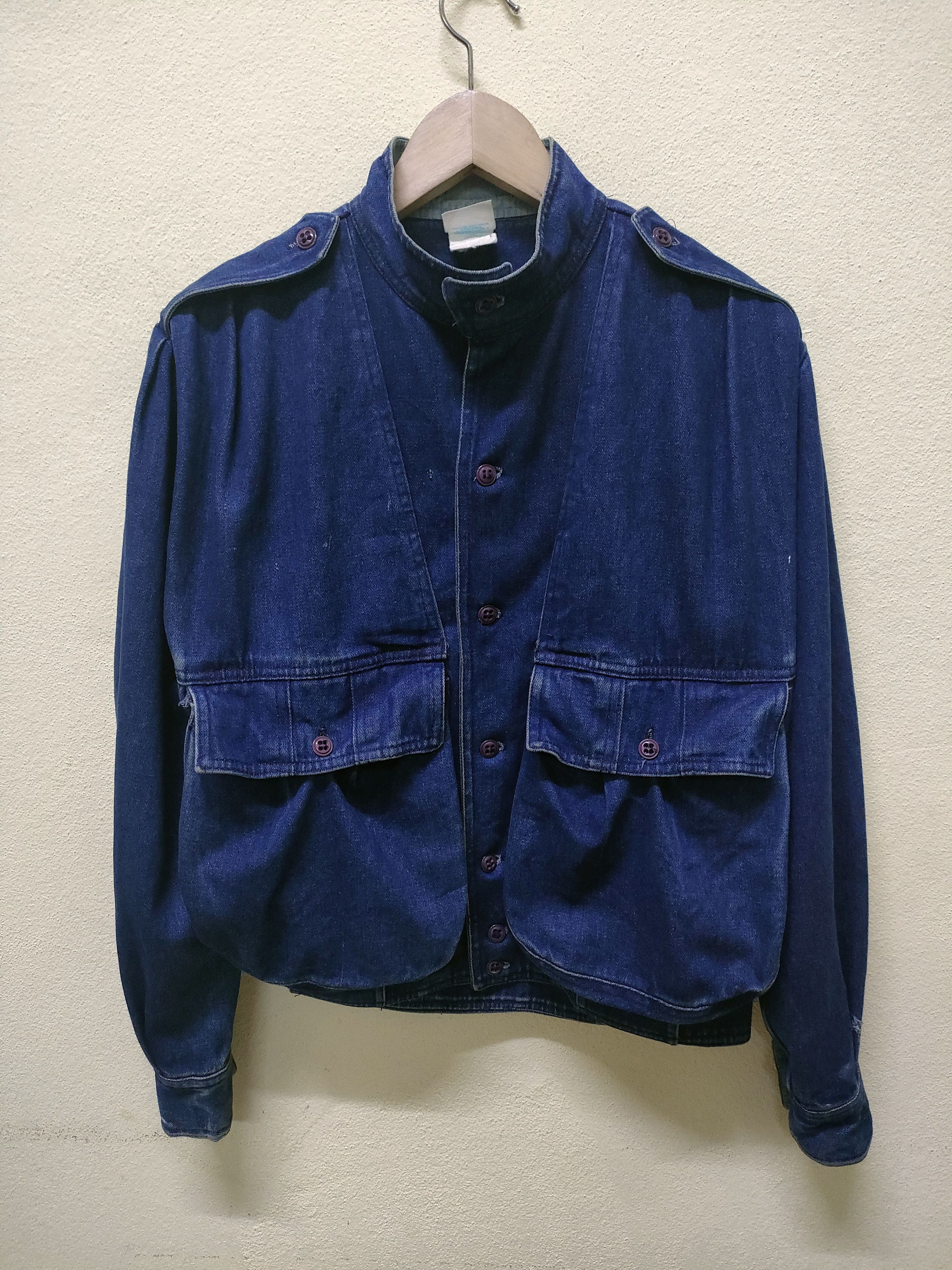 💯 Vintage Sears Indigo Double Breast Jacket