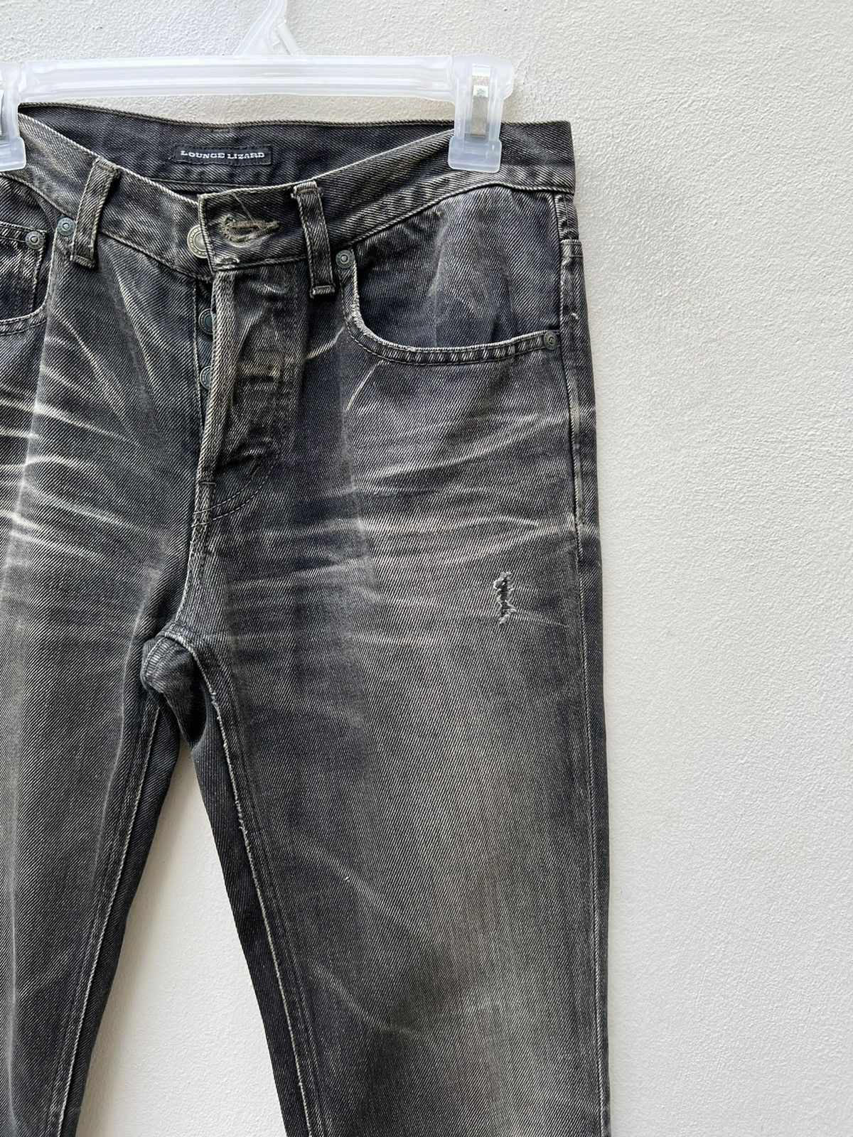 Lounge Lizard Vintage Lounge Lizard Faded Black Denim Jeans Size US 30 / EU 46 - 7 Thumbnail