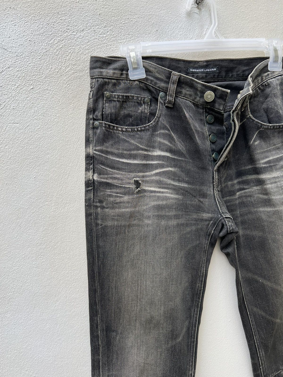 Lounge Lizard Vintage Lounge Lizard Faded Black Denim Jeans Size US 30 / EU 46 - 5 Thumbnail