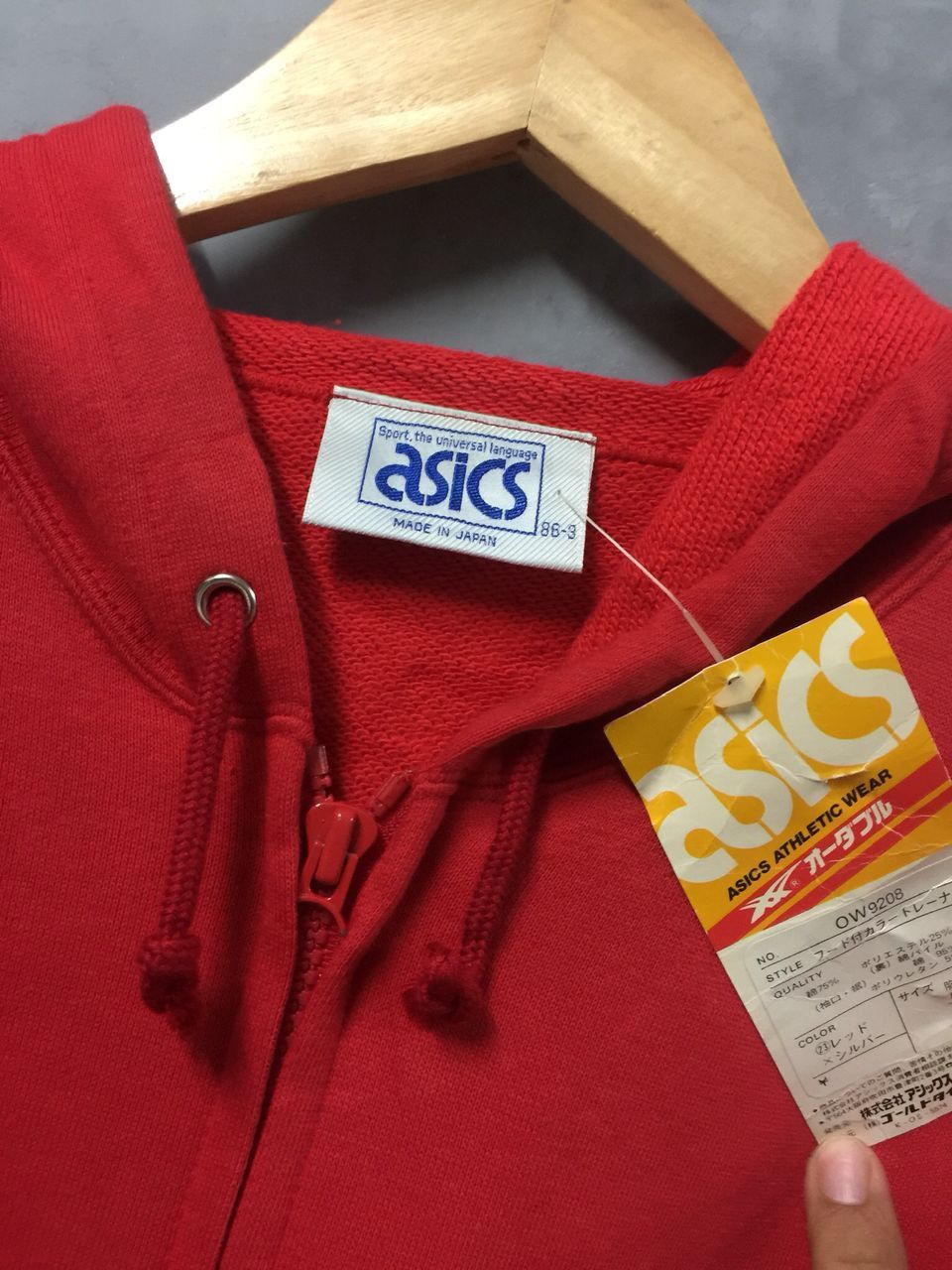 Asics Vintage ASICS Zipper Up Hoodie NWT Size US S / EU 44-46 / 1 - 4 Thumbnail