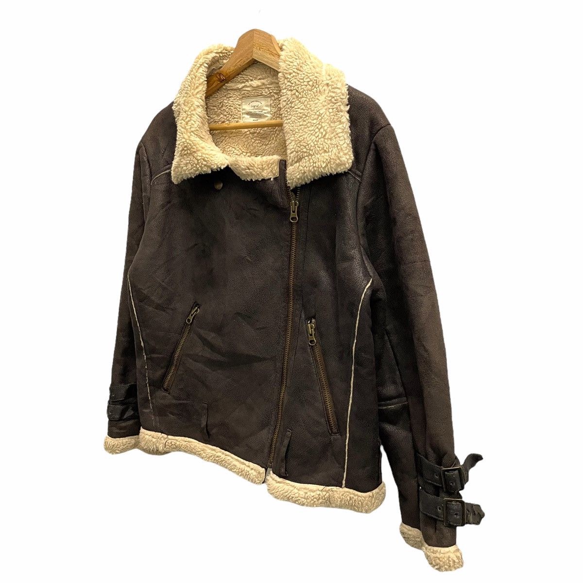 Japanese Brand × Seditionaries 💥UNGRID JAPAN SHERPA BONDAGE LEATHER JACKET Size US S / EU 44-46 / 1 - 4 Thumbnail