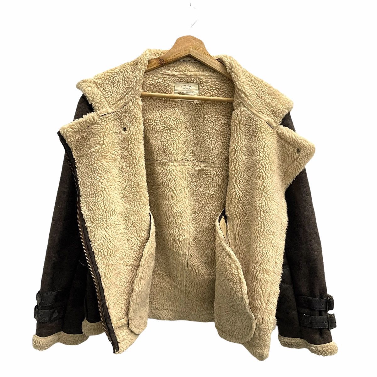Japanese Brand × Seditionaries 💥UNGRID JAPAN SHERPA BONDAGE LEATHER JACKET Size US S / EU 44-46 / 1 - 6 Thumbnail