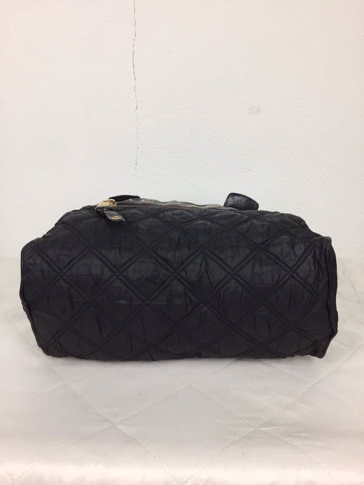 Marc Jacobs Marc Jacobs Black Leather Logo Bowler Tote Bag Size ONE SIZE - 11 Thumbnail