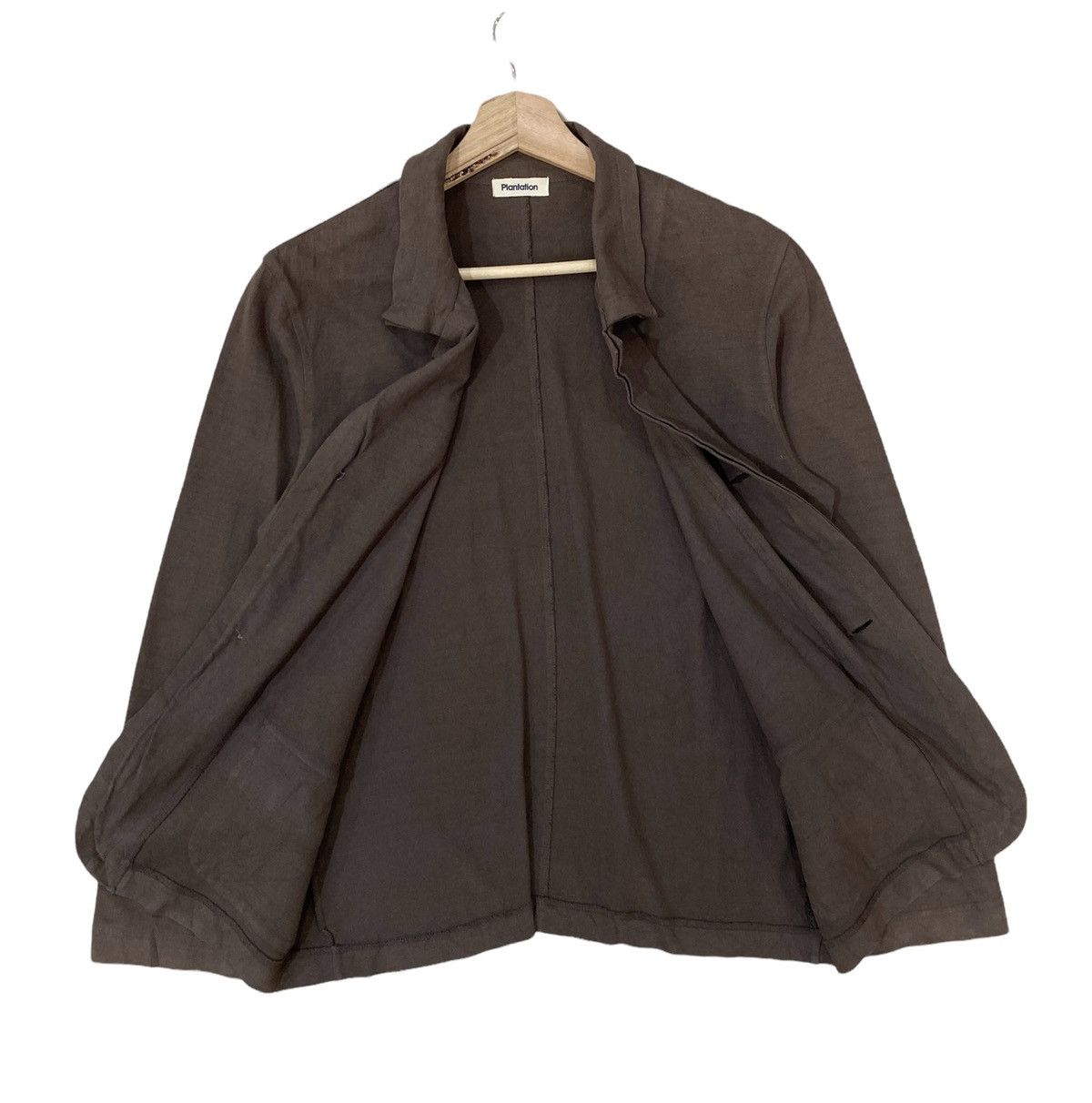 Designer × Issey Miyake 🇯🇵 PLANTATION ISSEY MIYAKE BROWN TWO POCKET JACKET Size US S / EU 44-46 / 1 - 6 Thumbnail