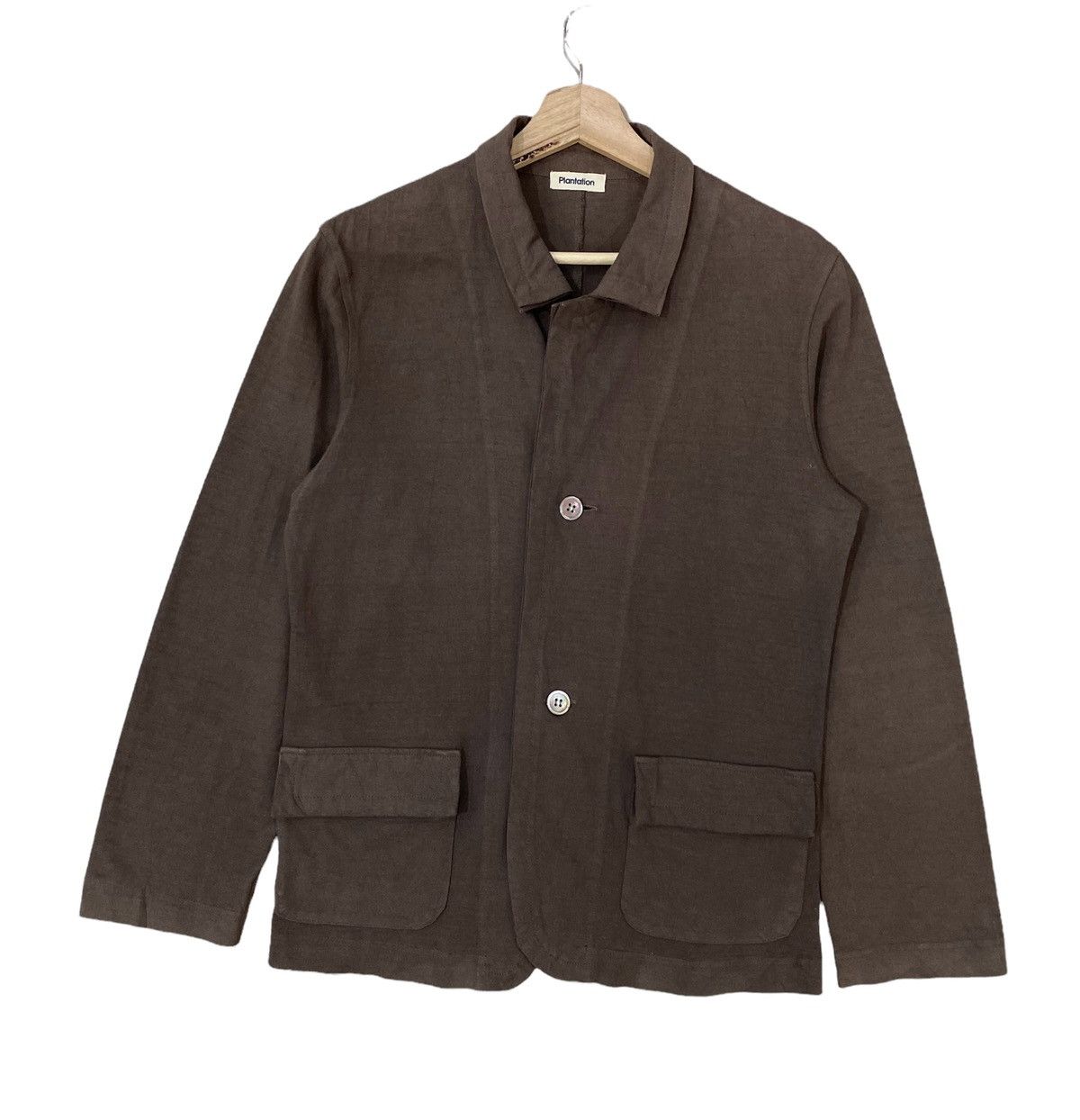 Designer × Issey Miyake 🇯🇵 PLANTATION ISSEY MIYAKE BROWN TWO POCKET JACKET Size US S / EU 44-46 / 1 - 4 Thumbnail