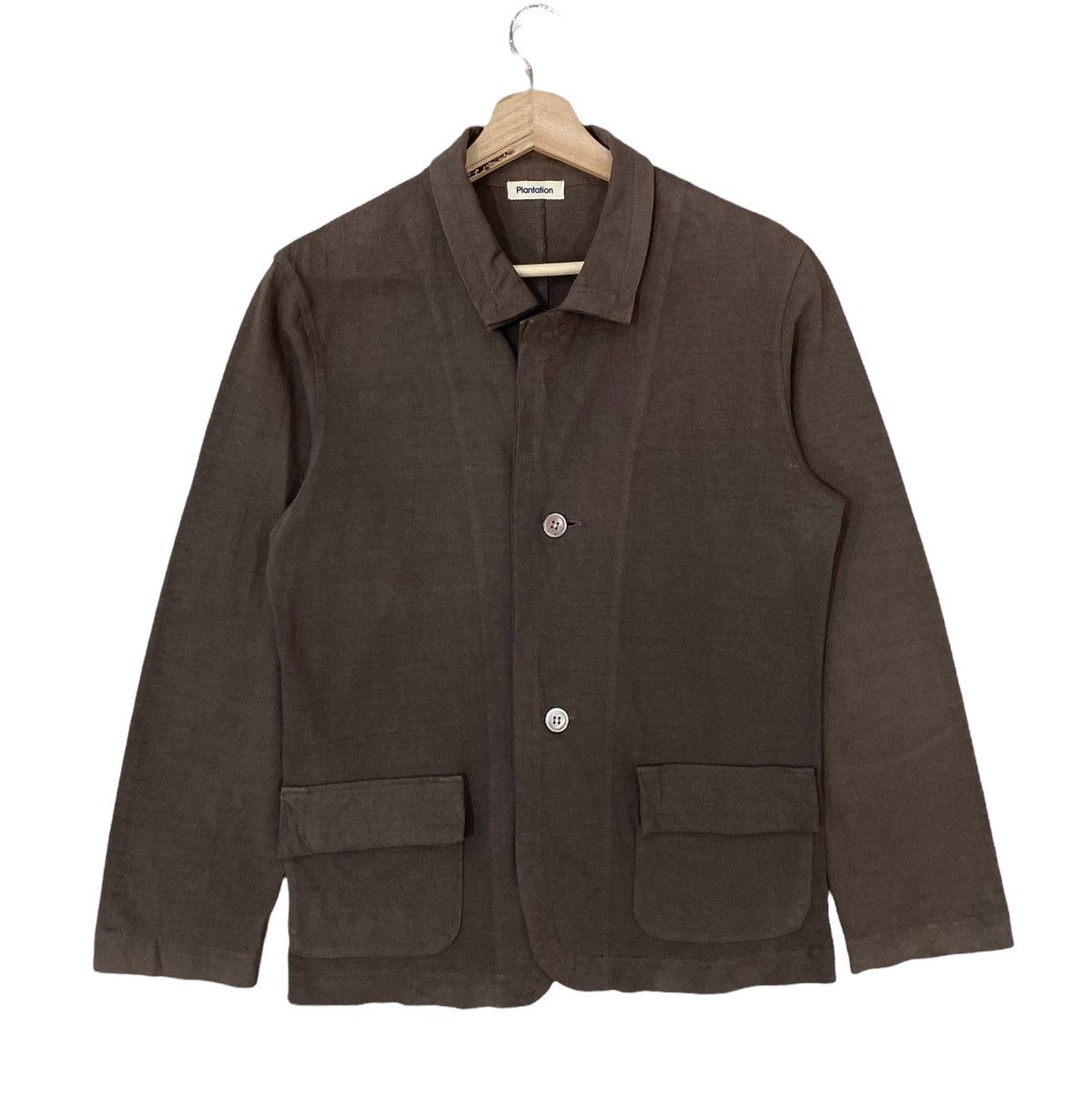 Designer × Issey Miyake 🇯🇵 PLANTATION ISSEY MIYAKE BROWN TWO POCKET JACKET Size US S / EU 44-46 / 1 - 2 Thumbnail
