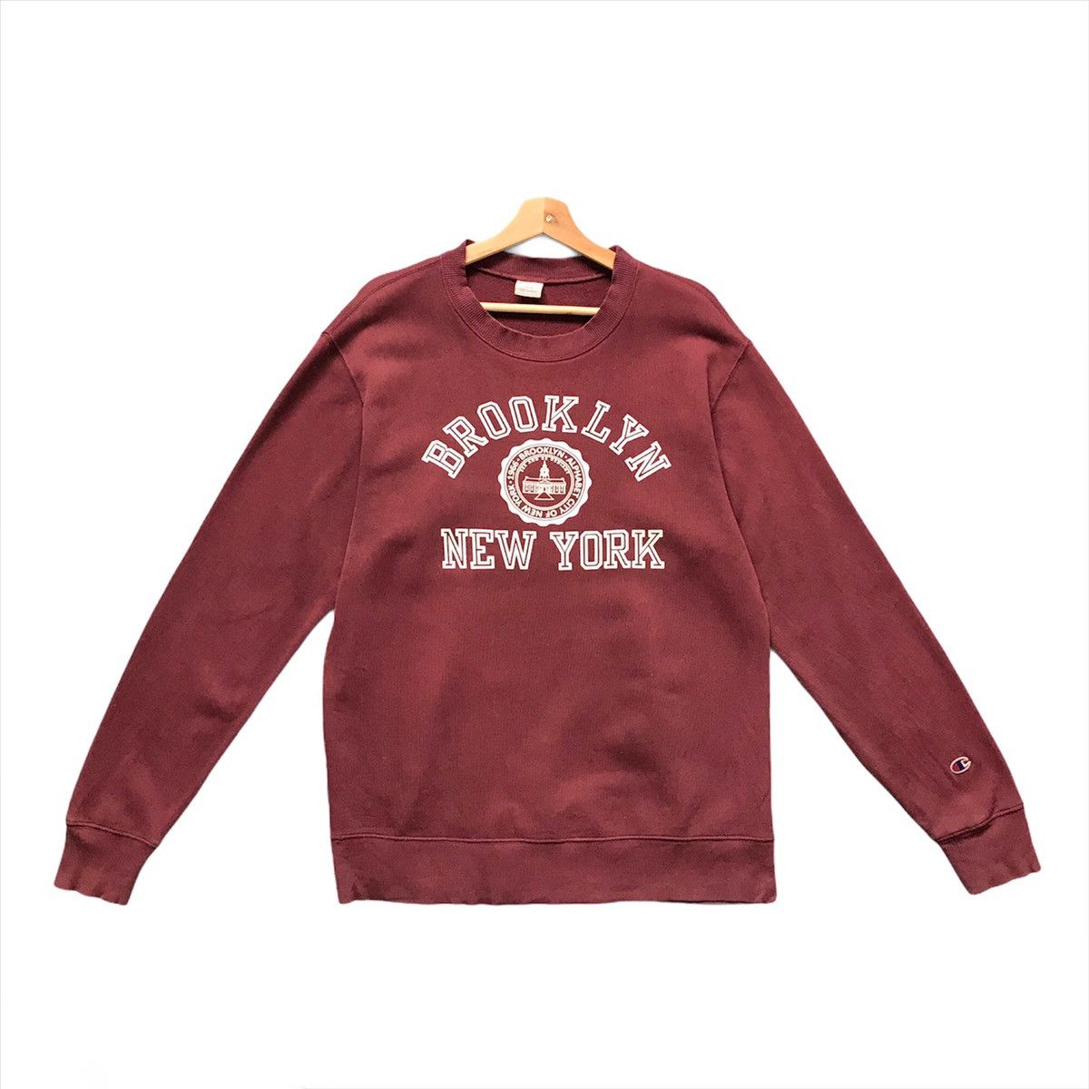 Champion × Vintage Vintage Champion Brooklyn New York Crewneck Sweatshirt Sz M Size US M / EU 48-50 / 2 - 1 Thumbnail