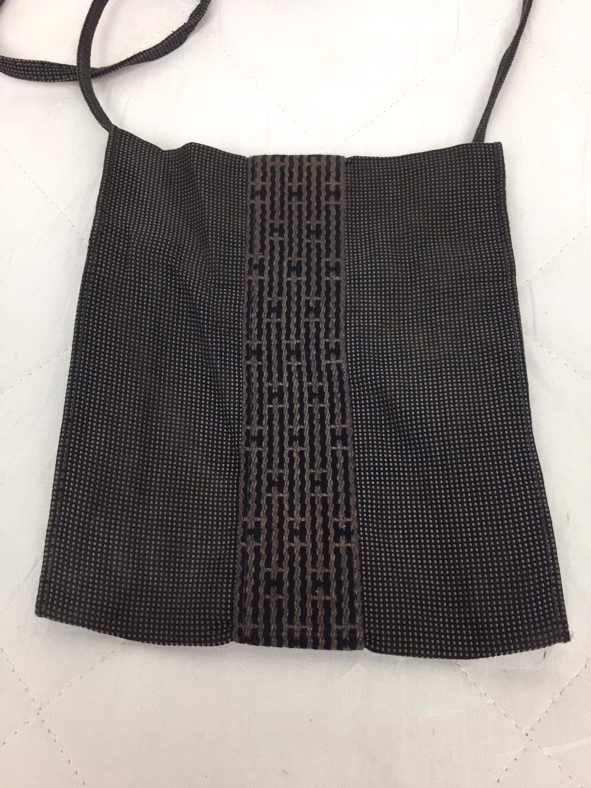 Hermes Hermes Herline Black Canvas Crossbody Pouch Pochette Size ONE SIZE - 2 Thumbnail