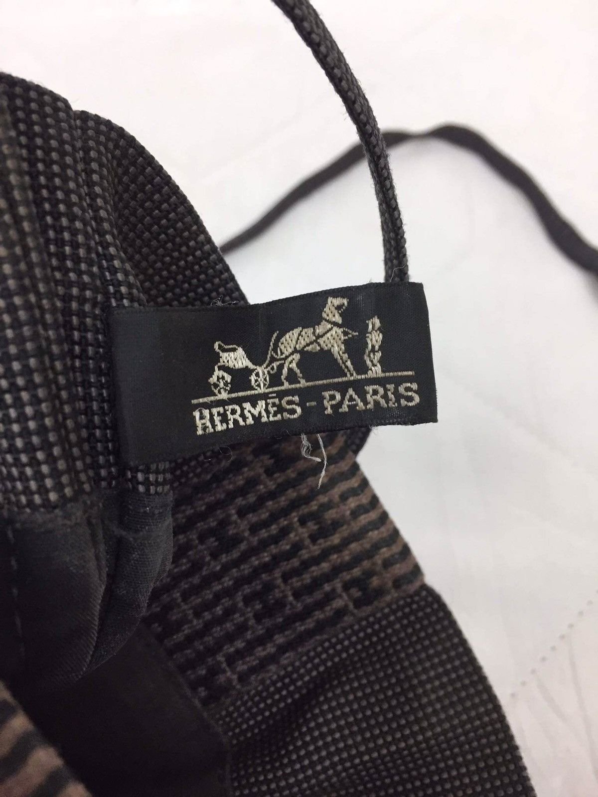 Hermes Hermes Herline Black Canvas Crossbody Pouch Pochette Size ONE SIZE - 8 Thumbnail