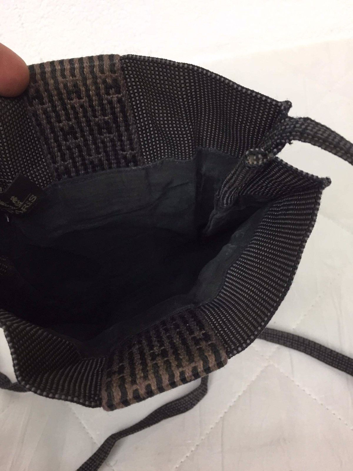 Hermes Hermes Herline Black Canvas Crossbody Pouch Pochette Size ONE SIZE - 5 Thumbnail