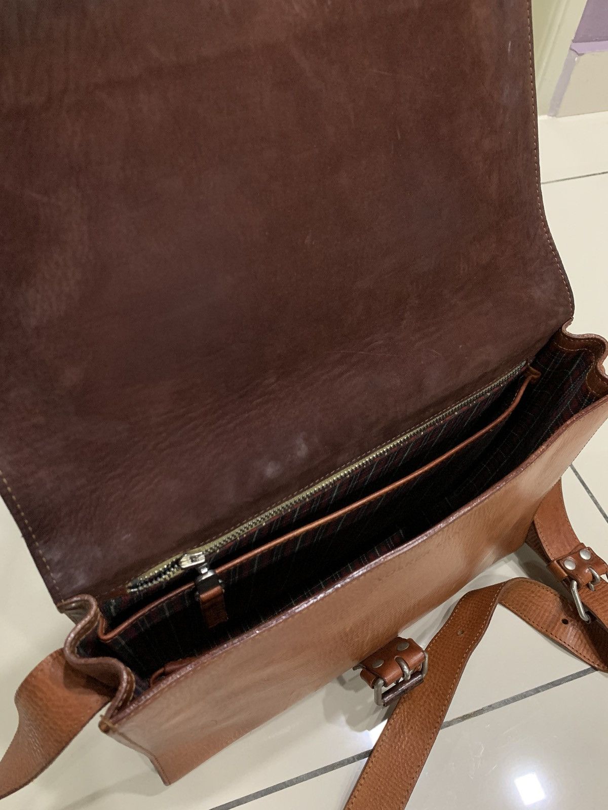 Designer × Japanese Brand × Leather VOLKER LANG PURE LEATHER ADJUSTABLE SLING BAG Size ONE SIZE - 7 Thumbnail
