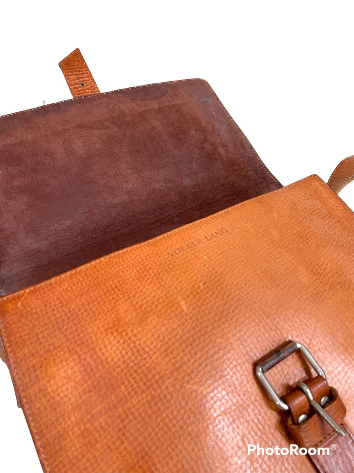 Designer × Japanese Brand × Leather VOLKER LANG PURE LEATHER ADJUSTABLE SLING BAG Size ONE SIZE - 6 Thumbnail