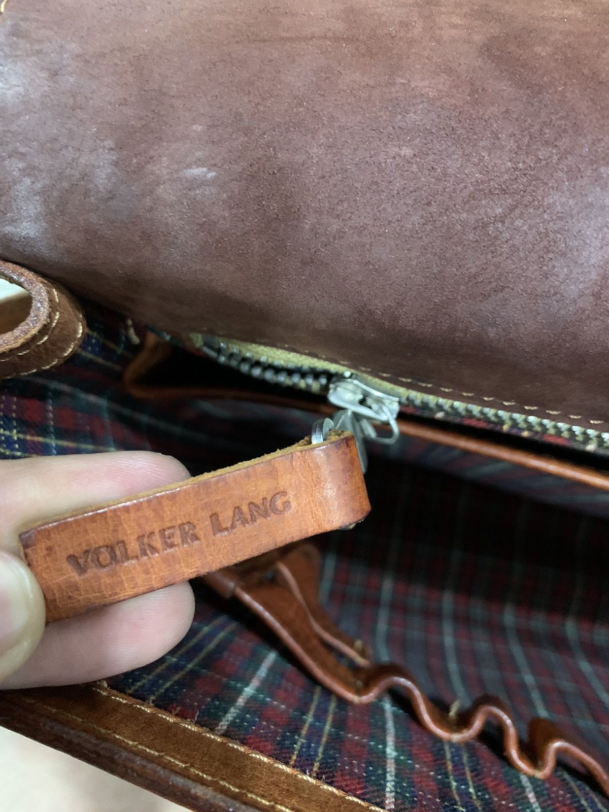 Designer × Japanese Brand × Leather VOLKER LANG PURE LEATHER ADJUSTABLE SLING BAG Size ONE SIZE - 8 Thumbnail