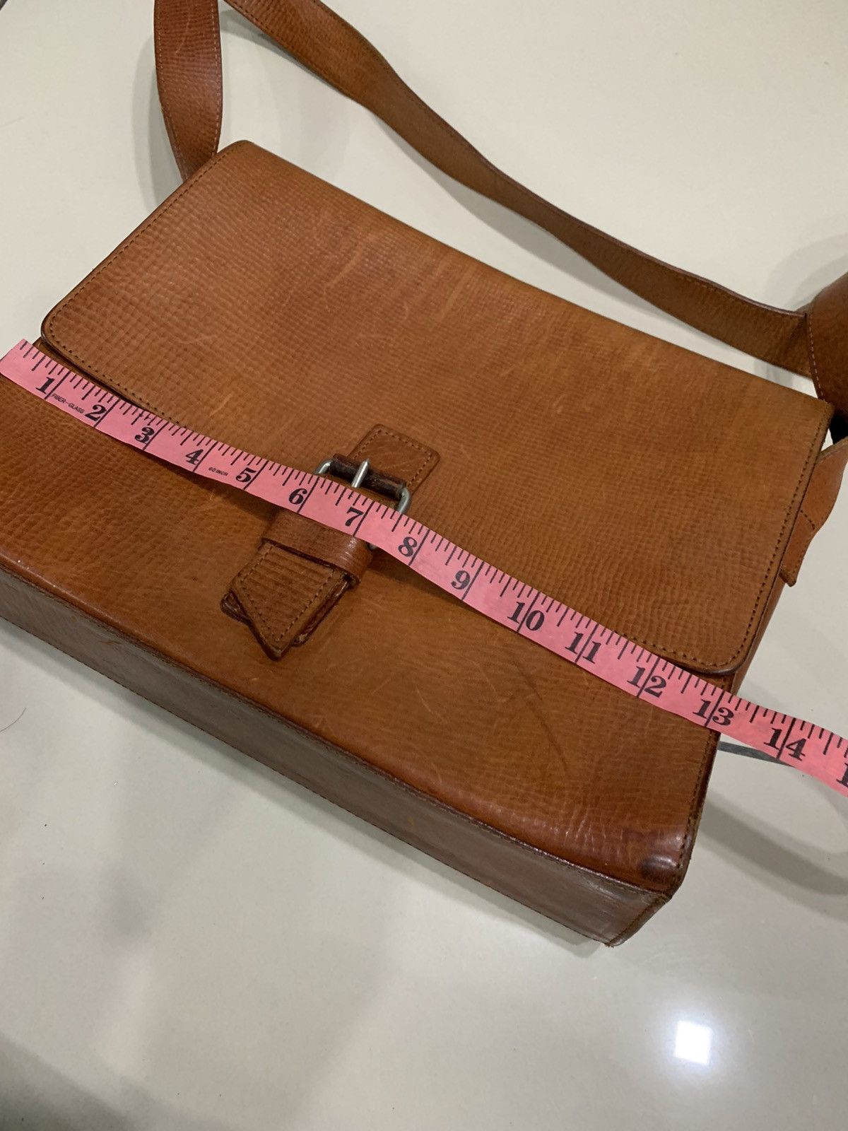 Designer × Japanese Brand × Leather VOLKER LANG PURE LEATHER ADJUSTABLE SLING BAG Size ONE SIZE - 10 Thumbnail