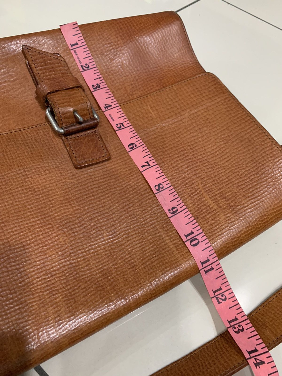 Designer × Japanese Brand × Leather VOLKER LANG PURE LEATHER ADJUSTABLE SLING BAG Size ONE SIZE - 11 Thumbnail