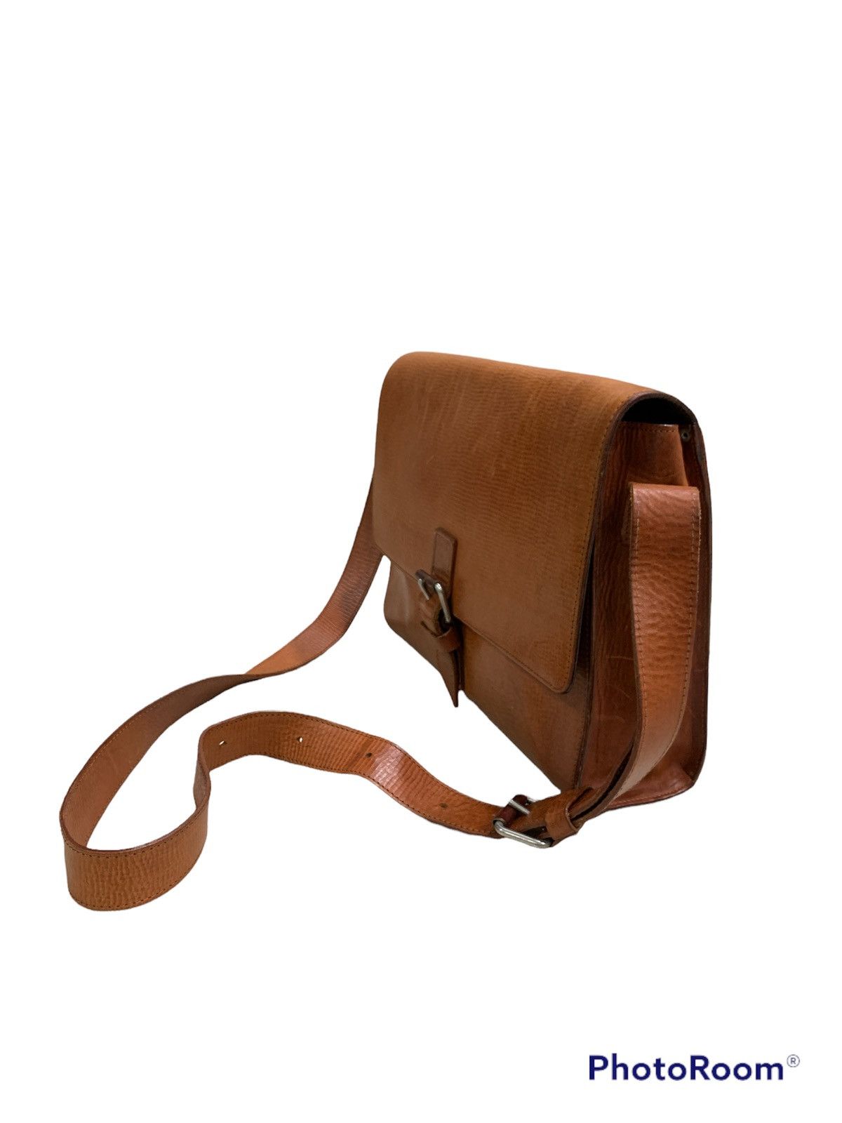 Designer × Japanese Brand × Leather VOLKER LANG PURE LEATHER ADJUSTABLE SLING BAG Size ONE SIZE - 2 Thumbnail