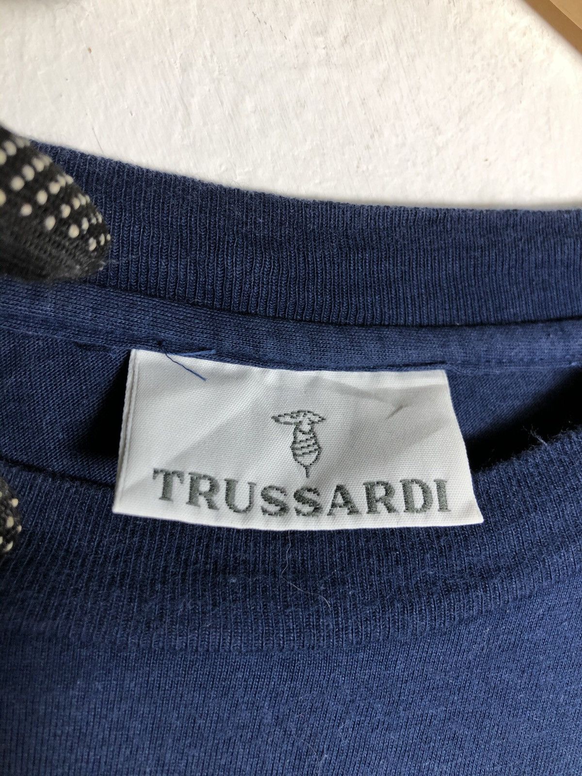 Trussardi × Vintage Vintage trussardi Big logo tee Size US L / EU 52-54 / 3 - 5 Thumbnail