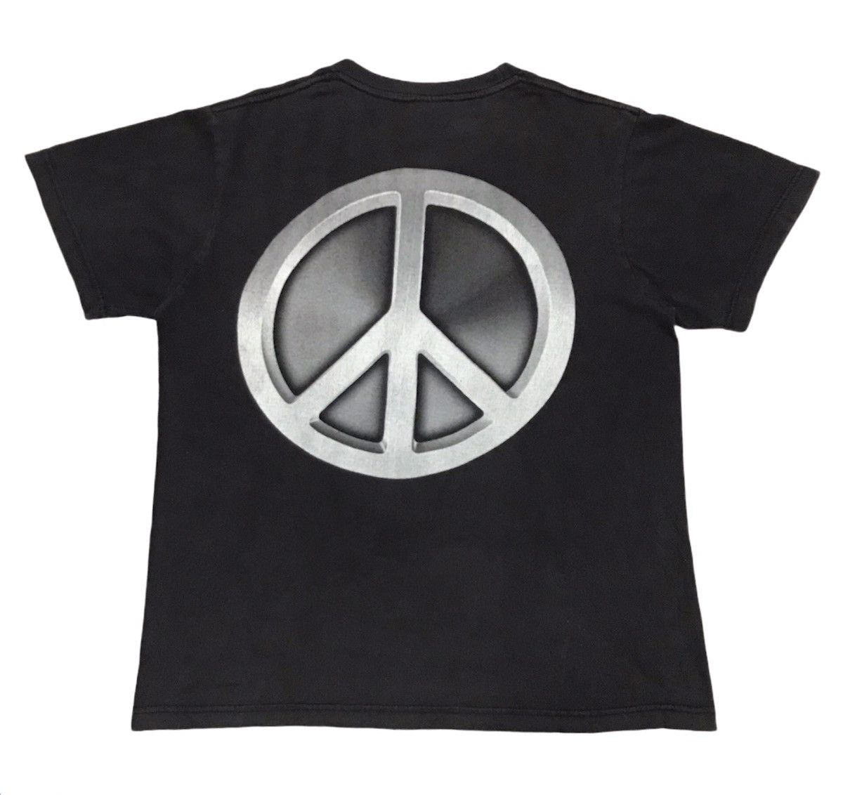 Japanese Brand 90s Vintage Sunfaded Old School Peace Sign Tee Size US M / EU 48-50 / 2 - 3 Thumbnail